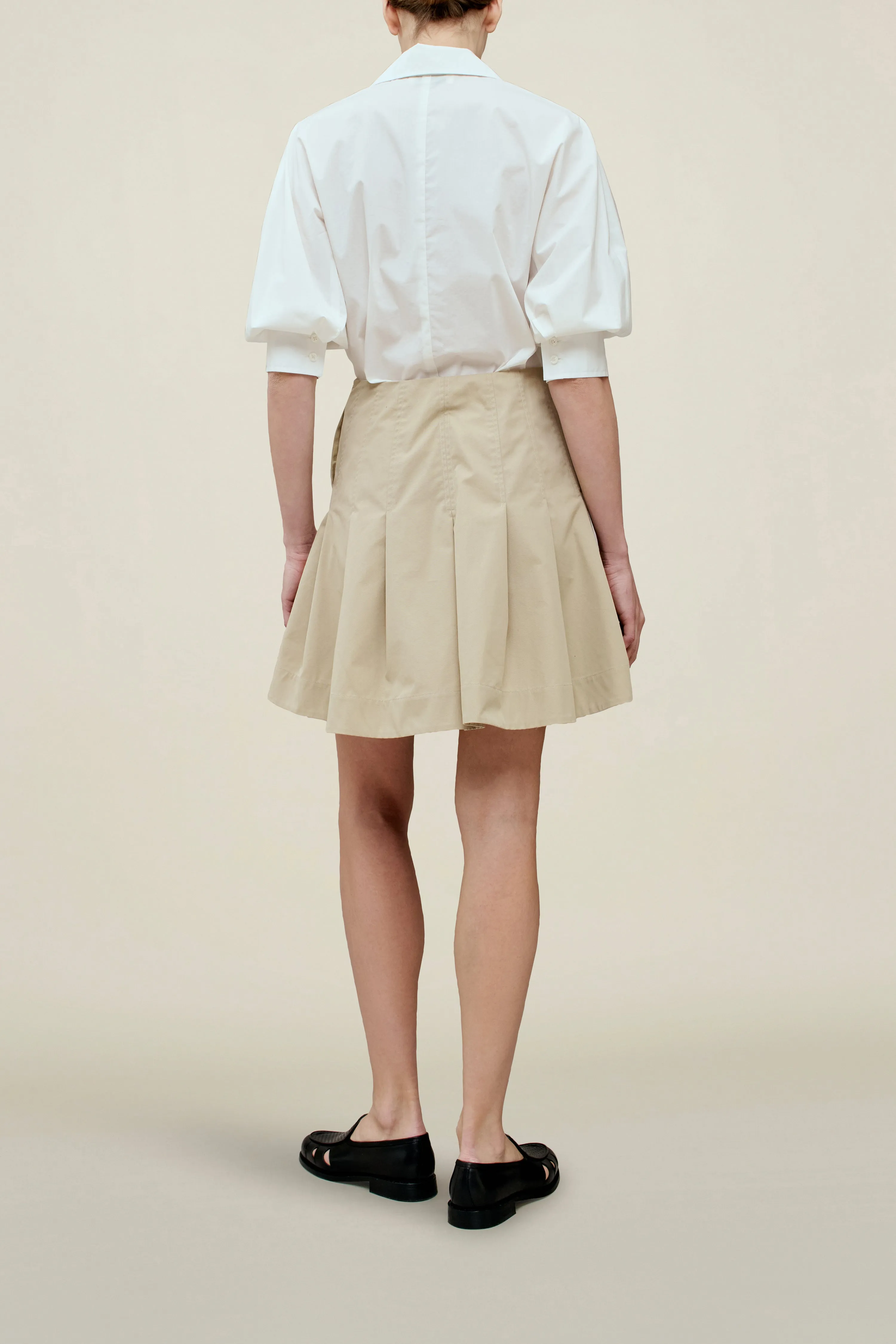 Sutton Pleated Skirt in Compact Cotton sold by Kall Meyer product image thumbnail 5