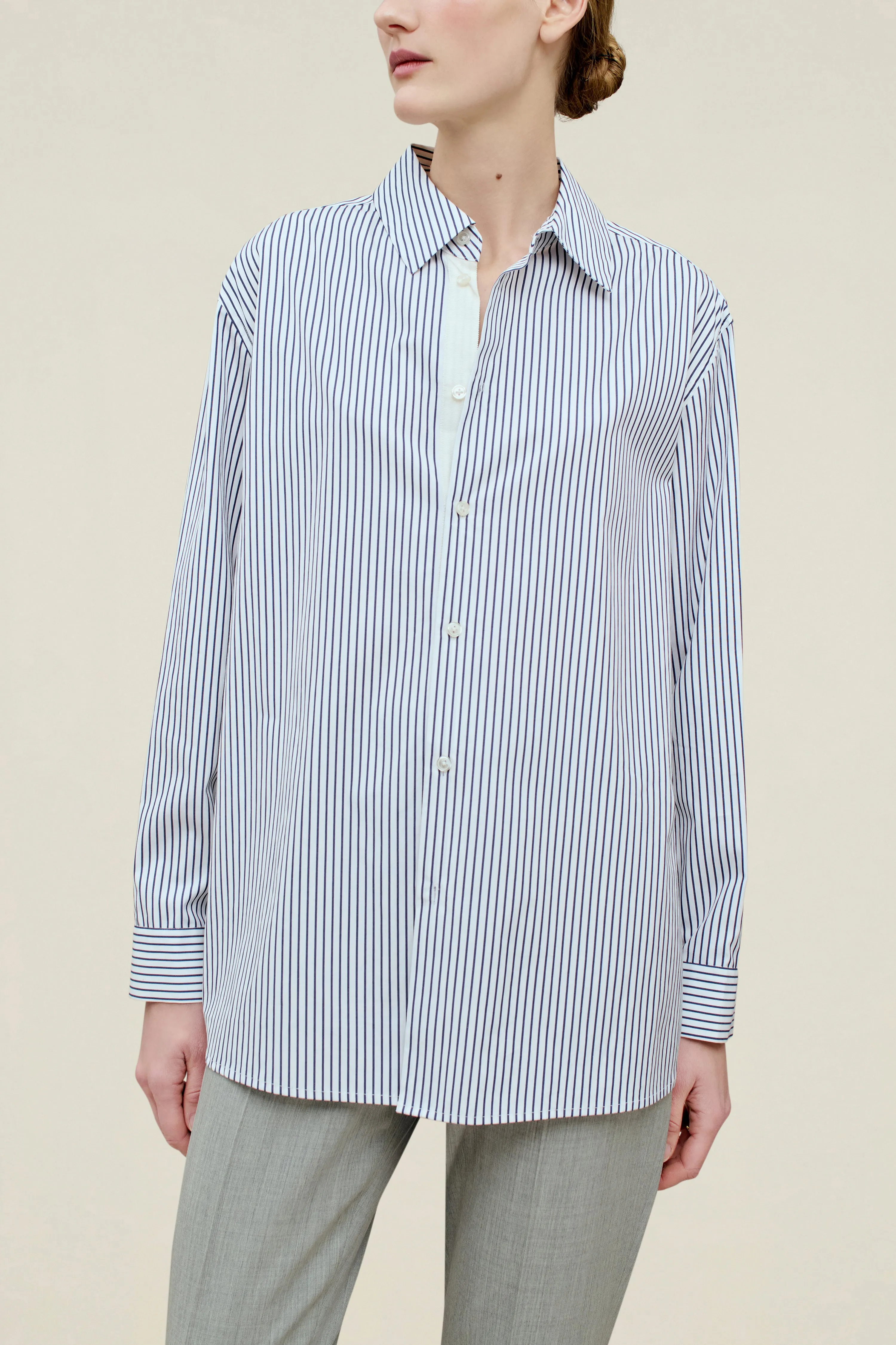 Signature Button Down in Cotton Poplin sold by Kall Meyer