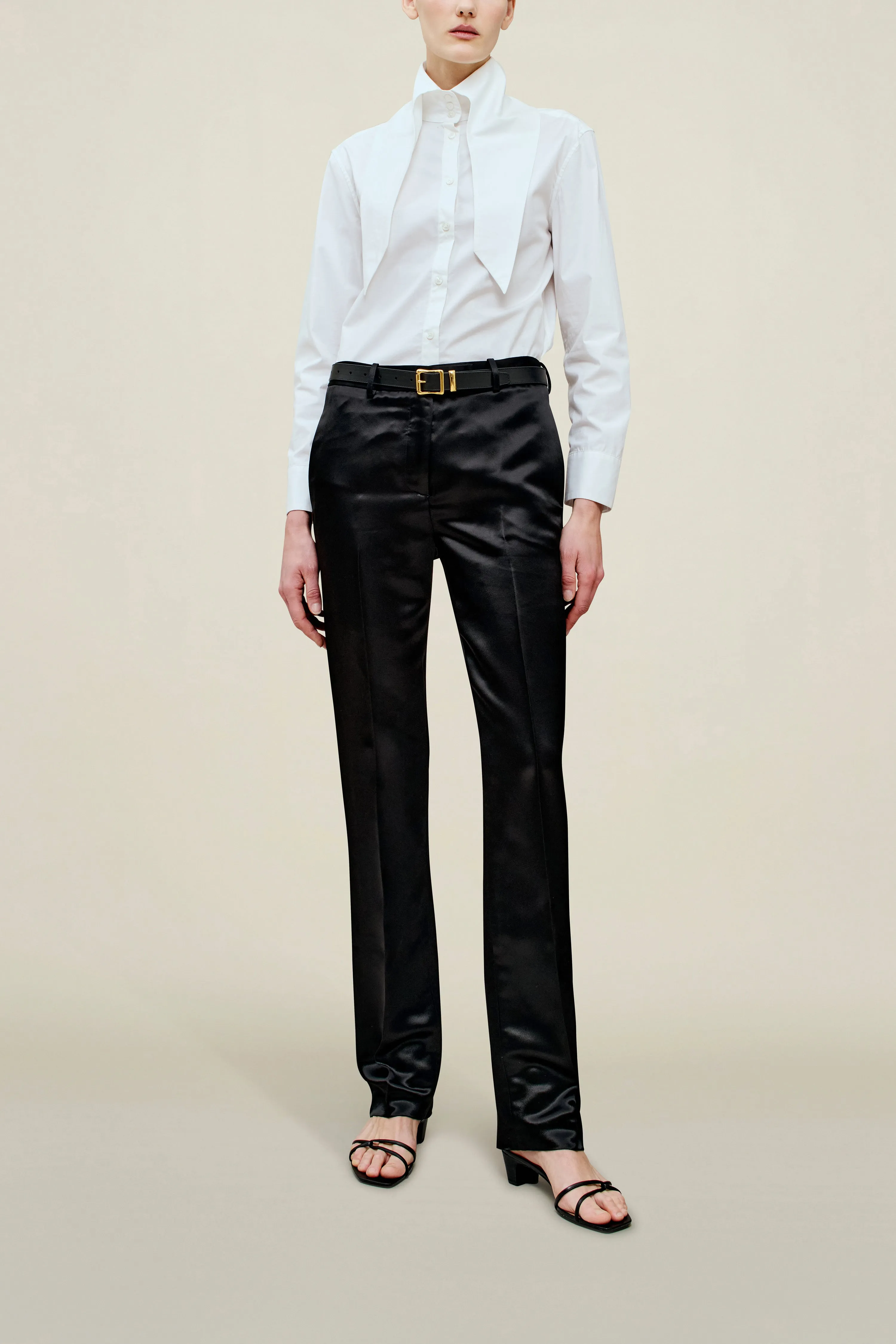 Charlie Long Trouser in Liquid Twill sold by Kall Meyer