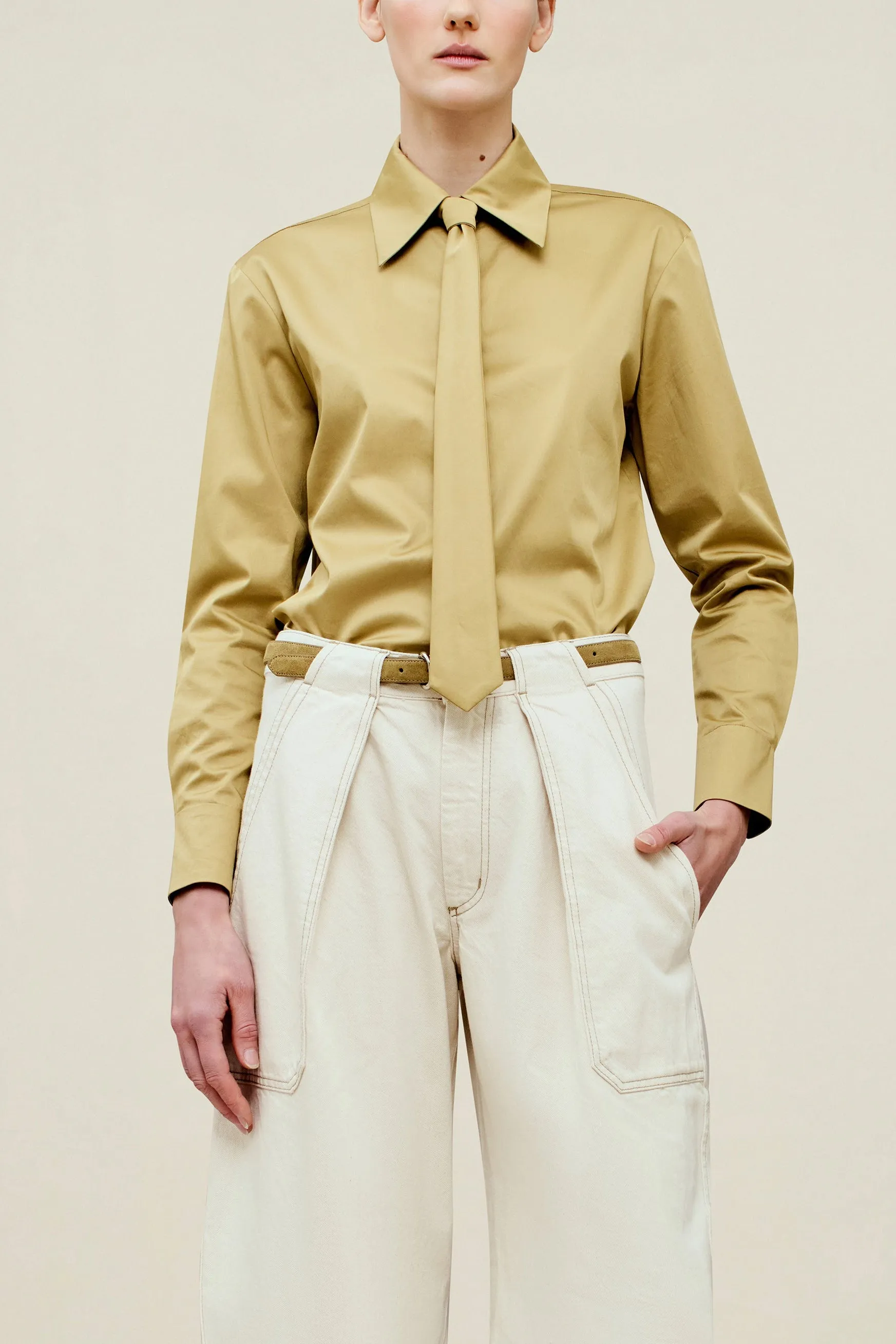 Billie Tie Blouse in Cotton Sateen sold by Kall Meyer product image thumbnail 2