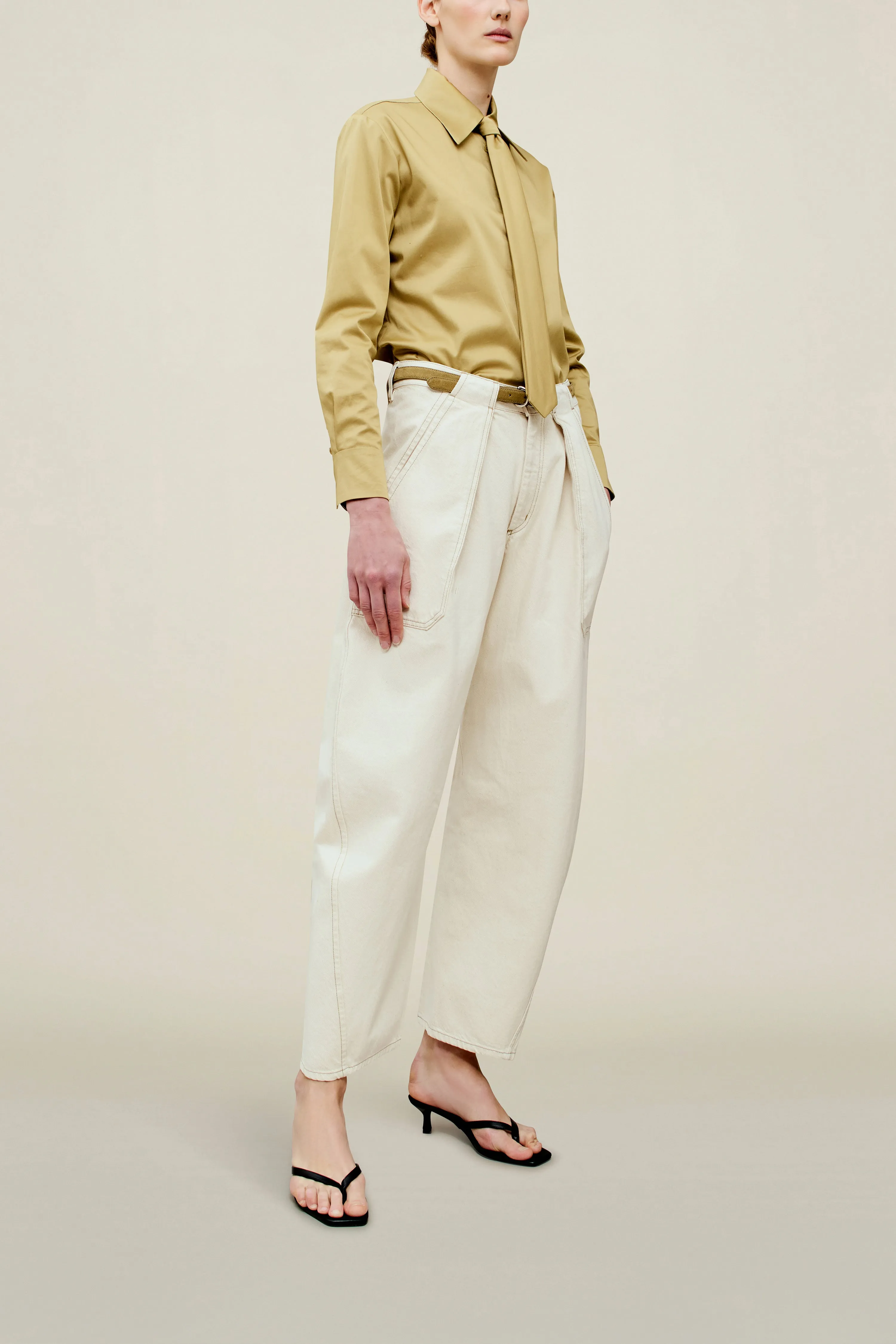 Billie Tie Blouse in Cotton Sateen sold by Kall Meyer product image thumbnail 4