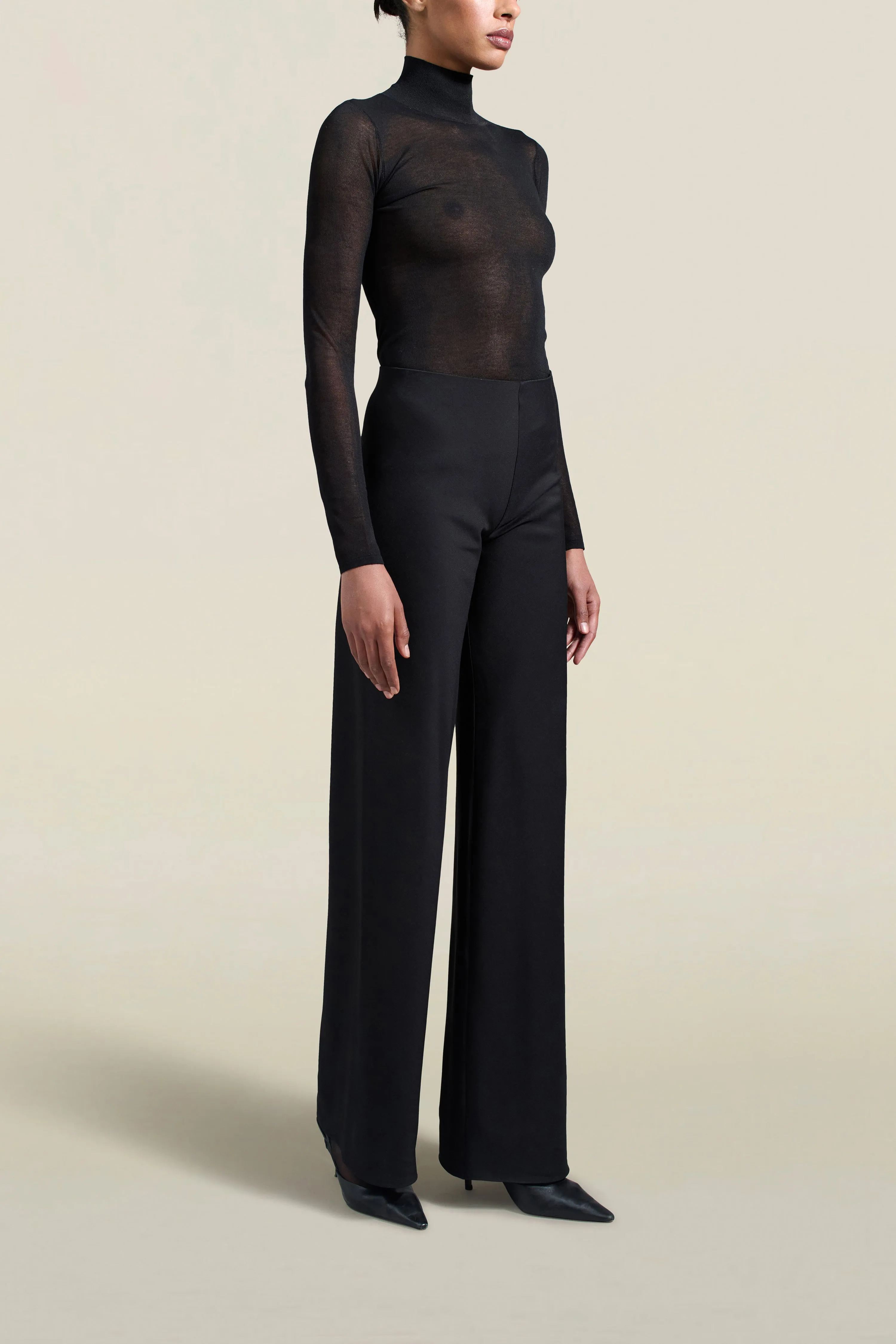 Adira Bias Pant in Black Viscose Wool sold by Kall Meyer product image thumbnail 2