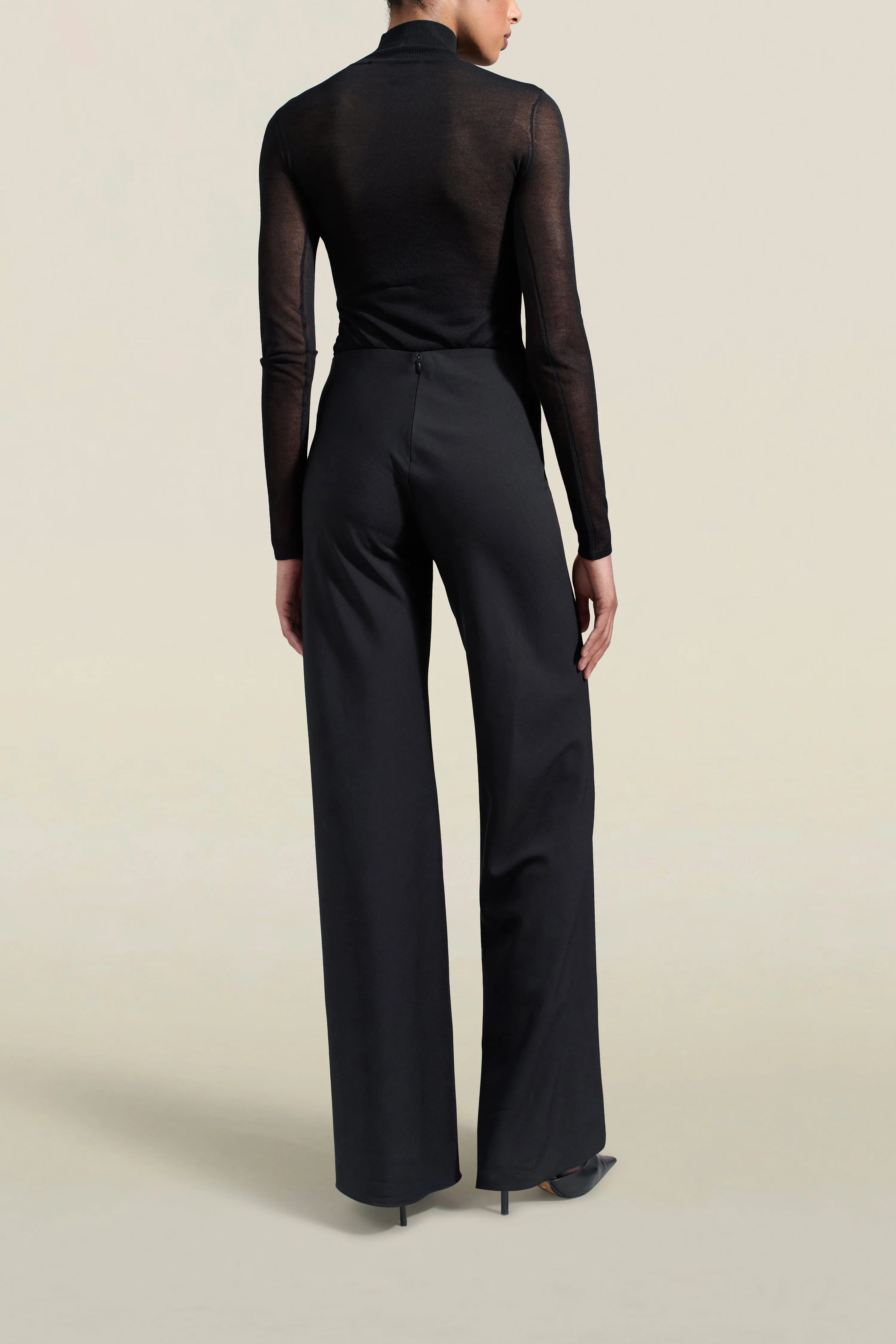 Adira Bias Pant in Black Viscose Wool sold by Kall Meyer product image thumbnail 4