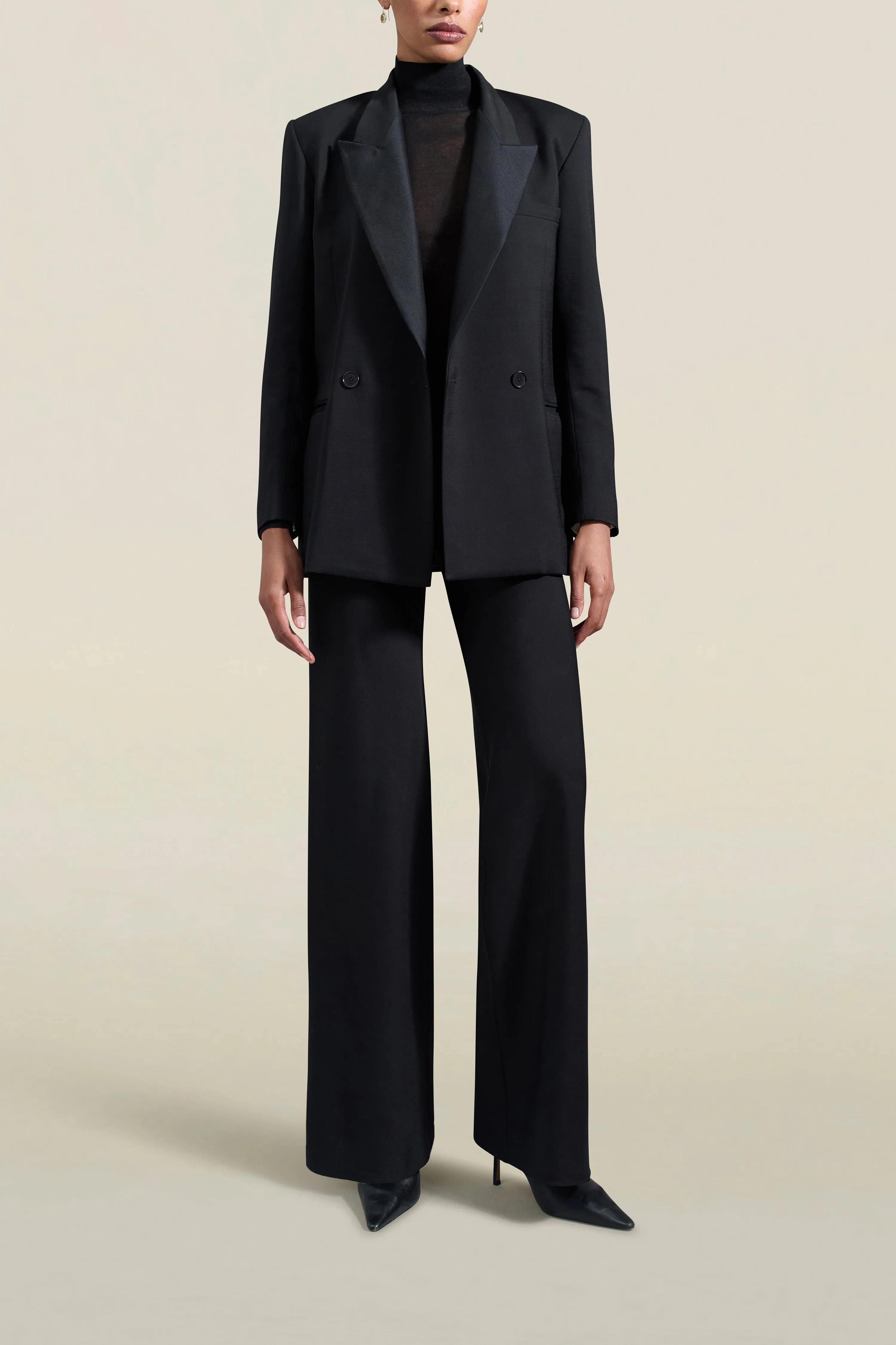 Adira Bias Pant in Black Viscose Wool sold by Kall Meyer product image thumbnail 3