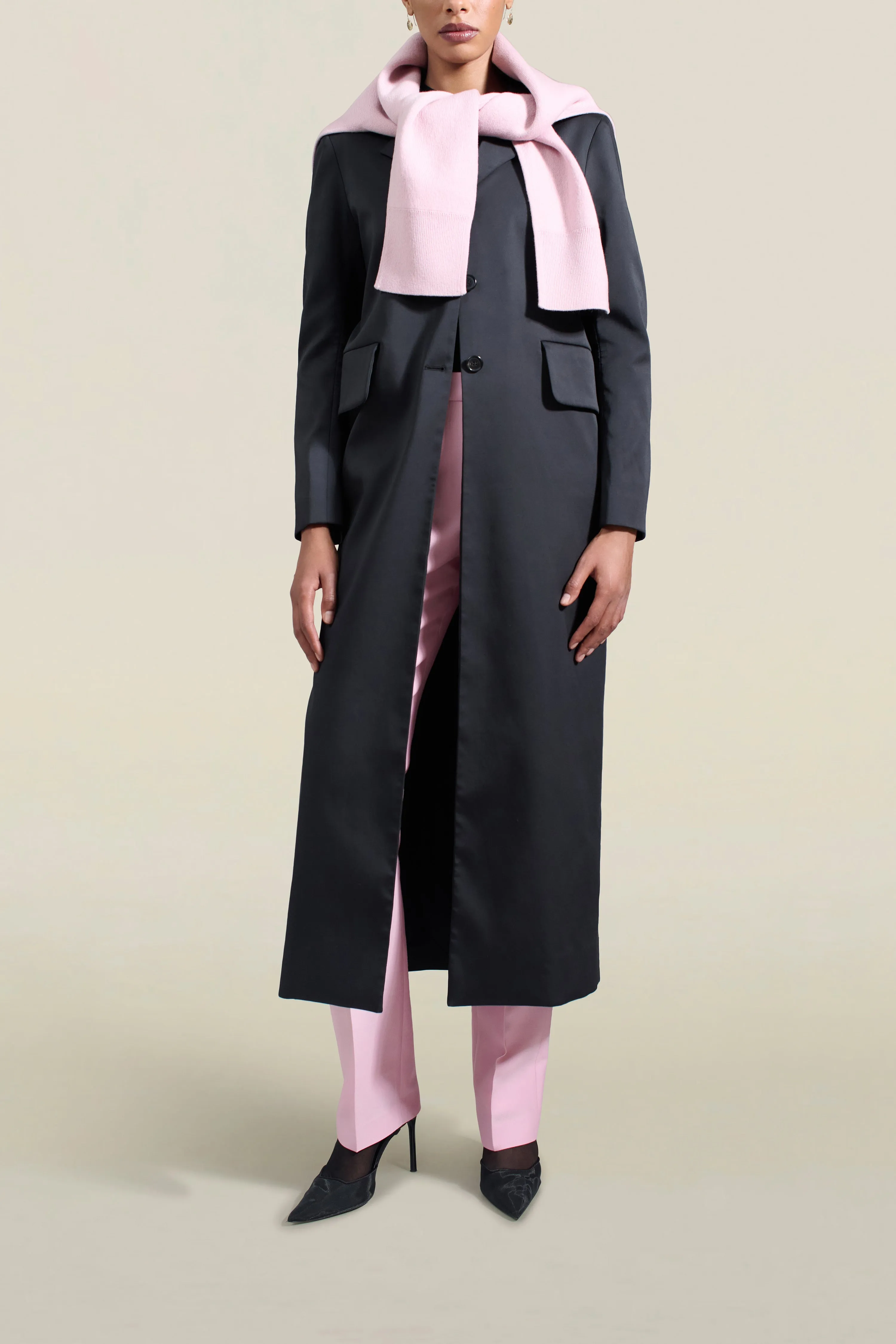 Alexa Coat in Black Summer Mikado sold by Kall Meyer product image thumbnail 5