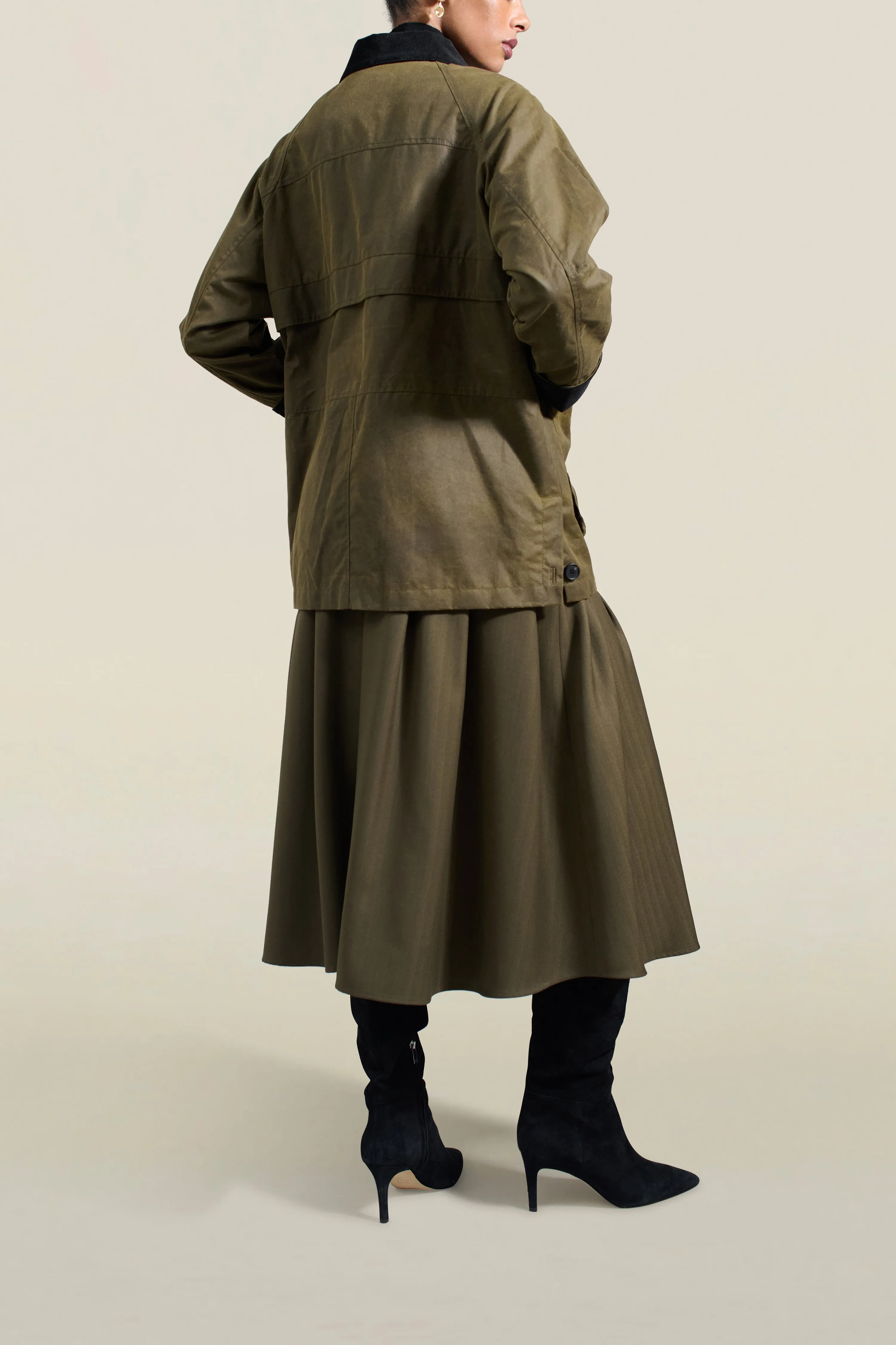 Lottie Field Jacket in Olive Waxed Cotton sold by Kall Meyer product image thumbnail 4