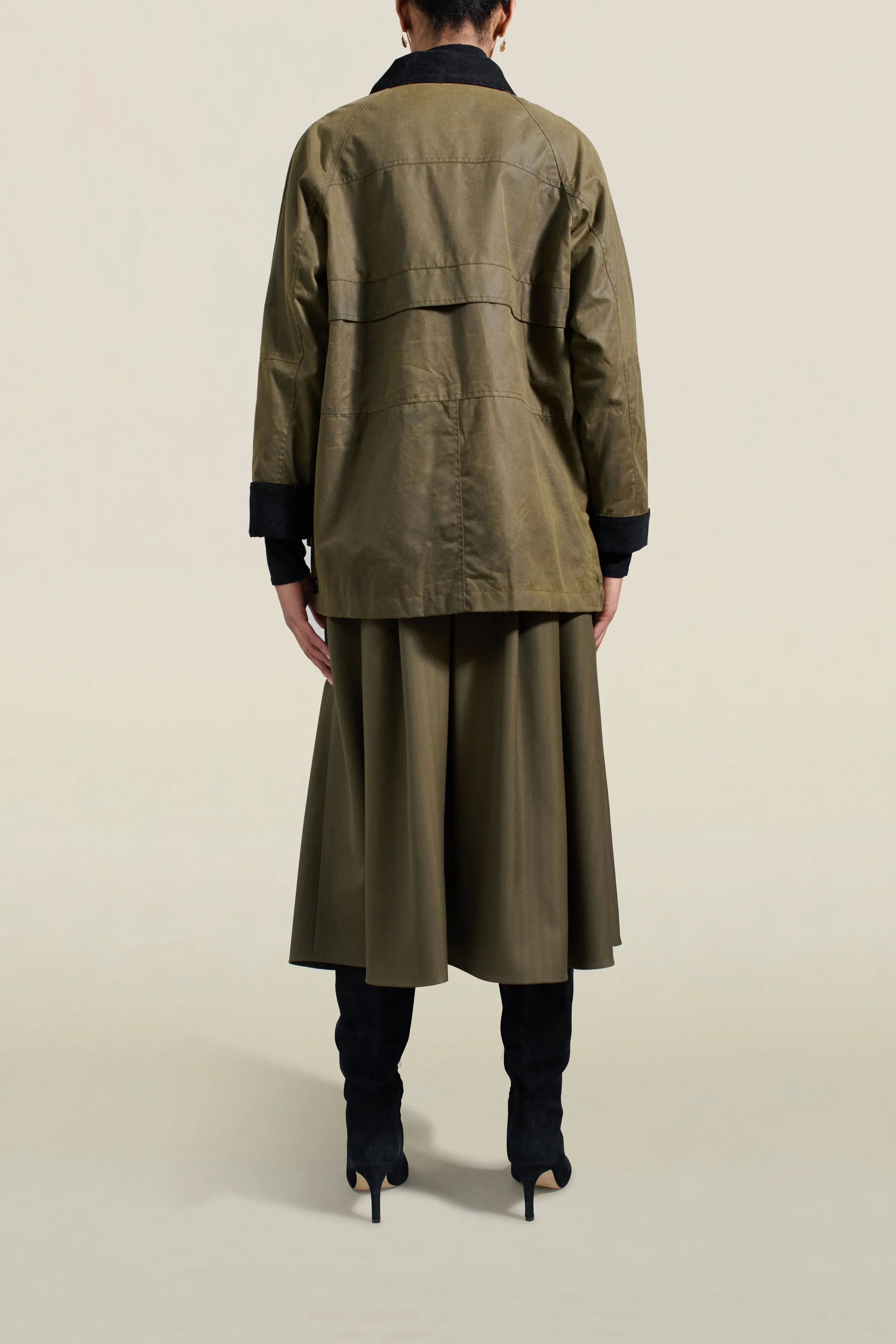 Lottie Field Jacket in Olive Waxed Cotton sold by Kall Meyer product image thumbnail 5