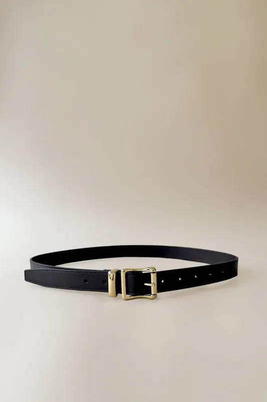 Signature Leather Belt in Black sold by Kall Meyer