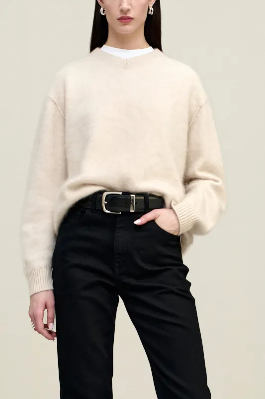 Lena V-Neck in Brushed Cashmere sold by Kall Meyer