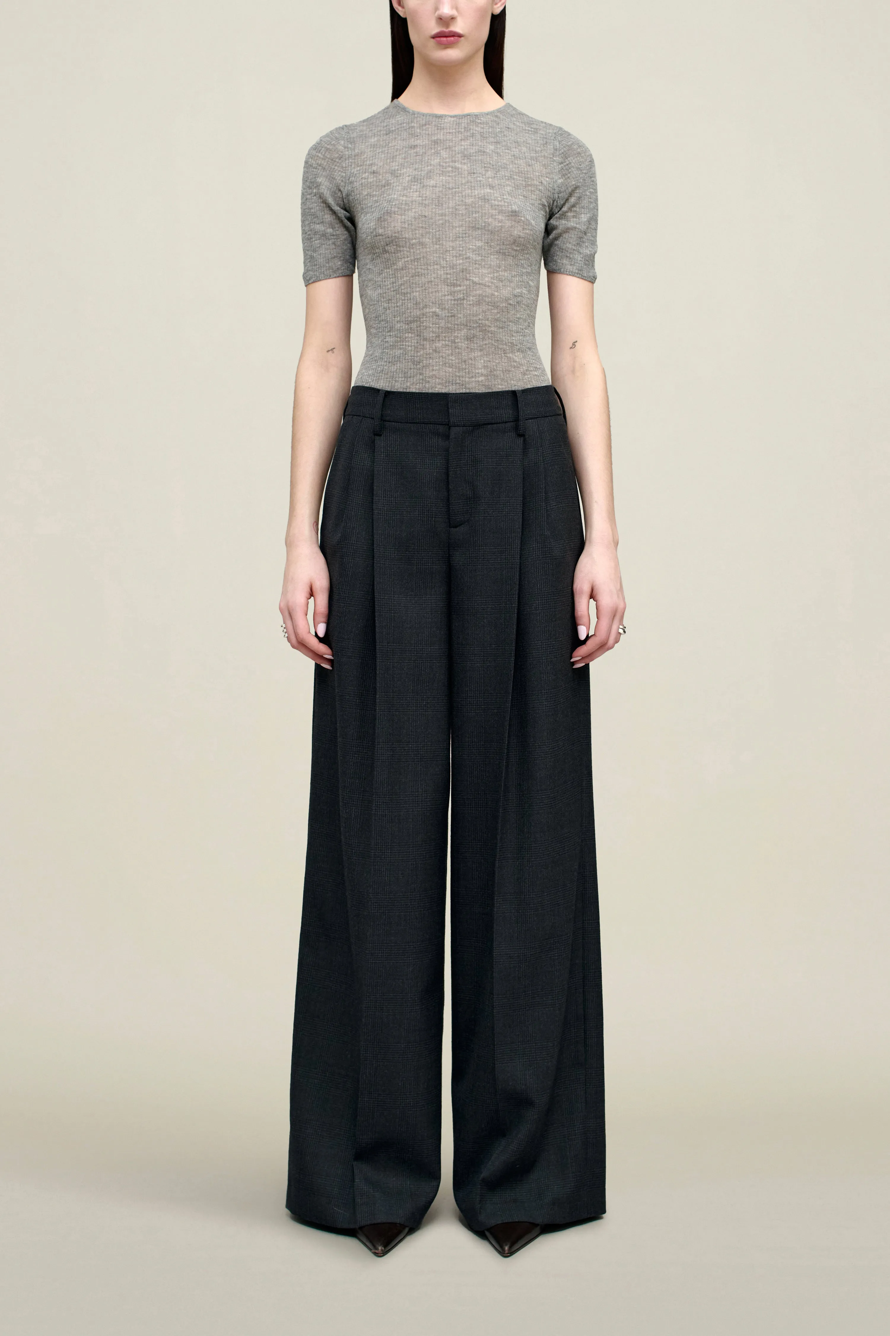 Roxana Low-Rise Trouser in Light Wool Suiting sold by Kall Meyer product image thumbnail 4