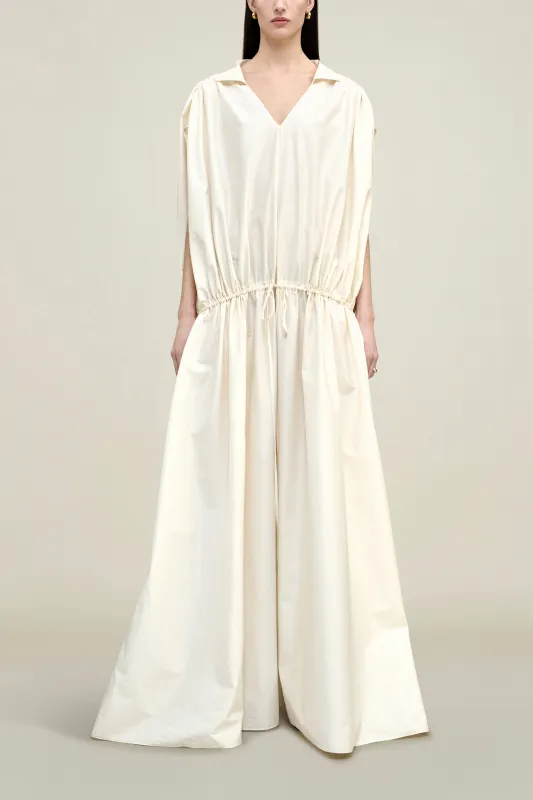 Gillian Drawstring Dress in Cotton Shirting made by Kall Meyer