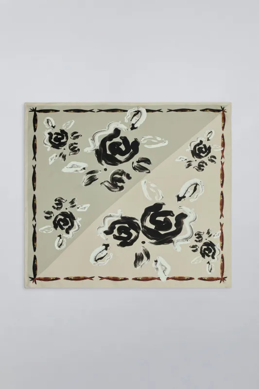 Small Scarf in Anchovy & Rose Silk Twill made by Kall Meyer