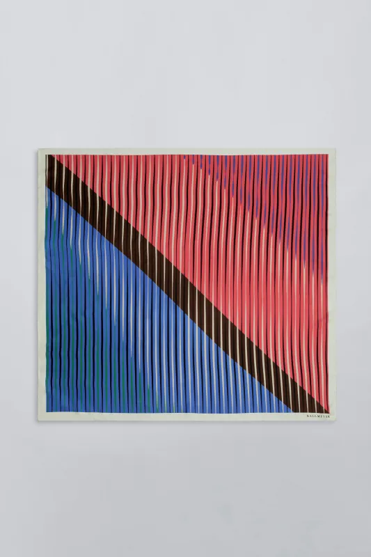 Small Fluted Scarf in Primary Silk Twill made by Kall Meyer