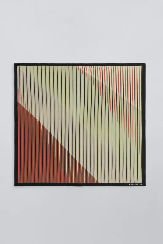 Small Fluted Scarf in Neutral Silk Twill made by Kall Meyer