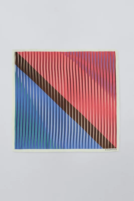 Large Fluted Scarf in Primary Silk Twill made by Kall Meyer