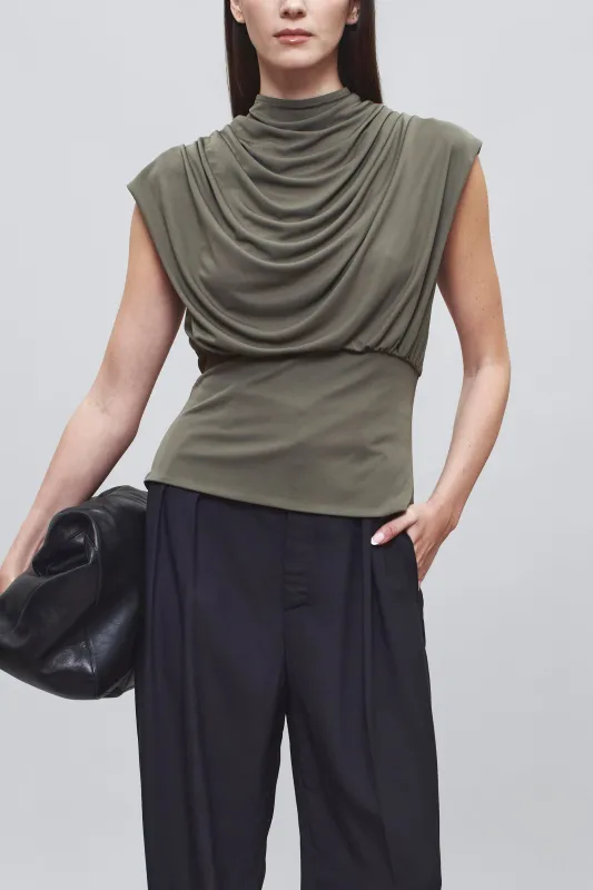 Jocelyn Draped Top in Matte Jersey made by Kall Meyer