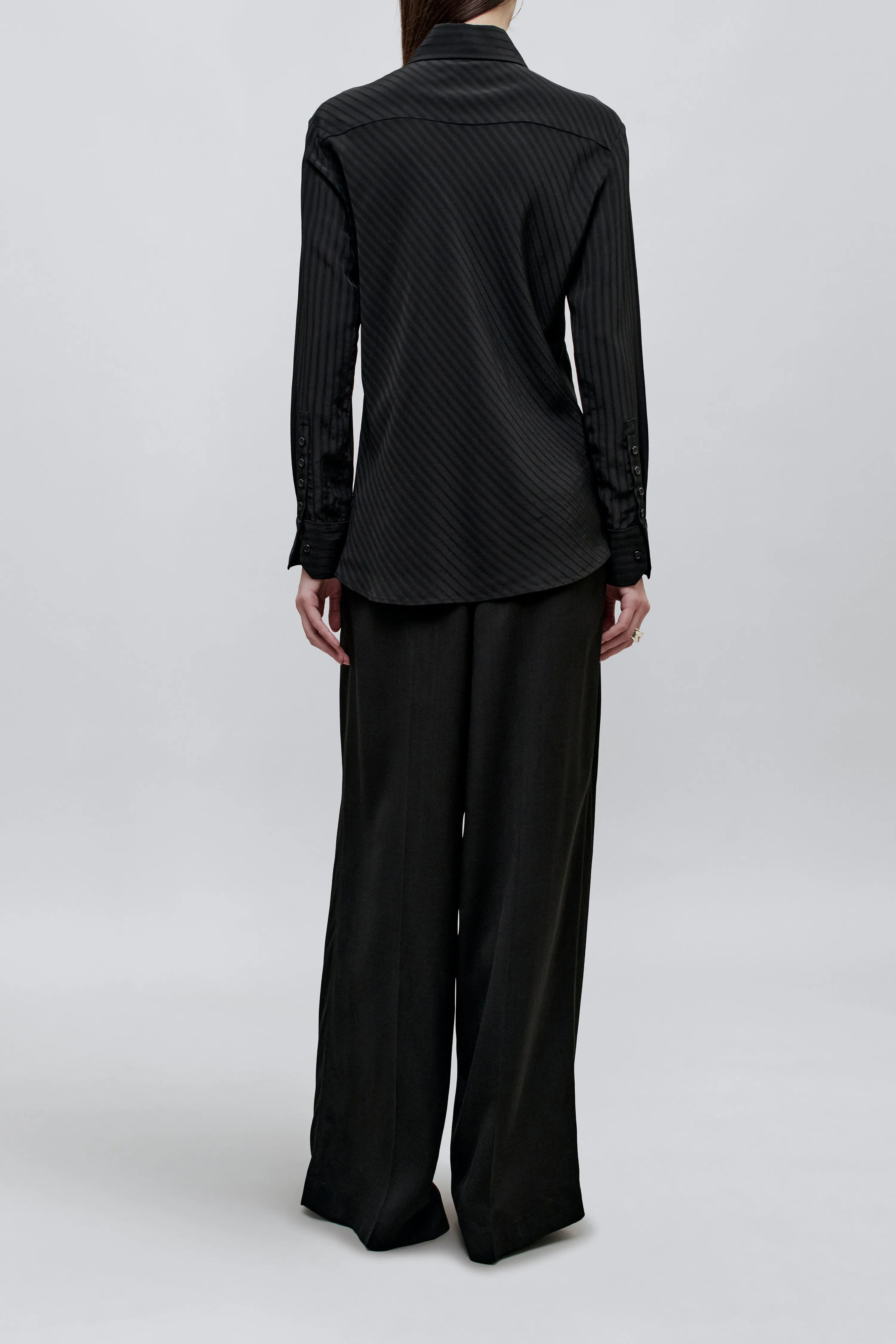 Joan Bias Button Down in Striped Viscose sold by Kall Meyer product image thumbnail 3