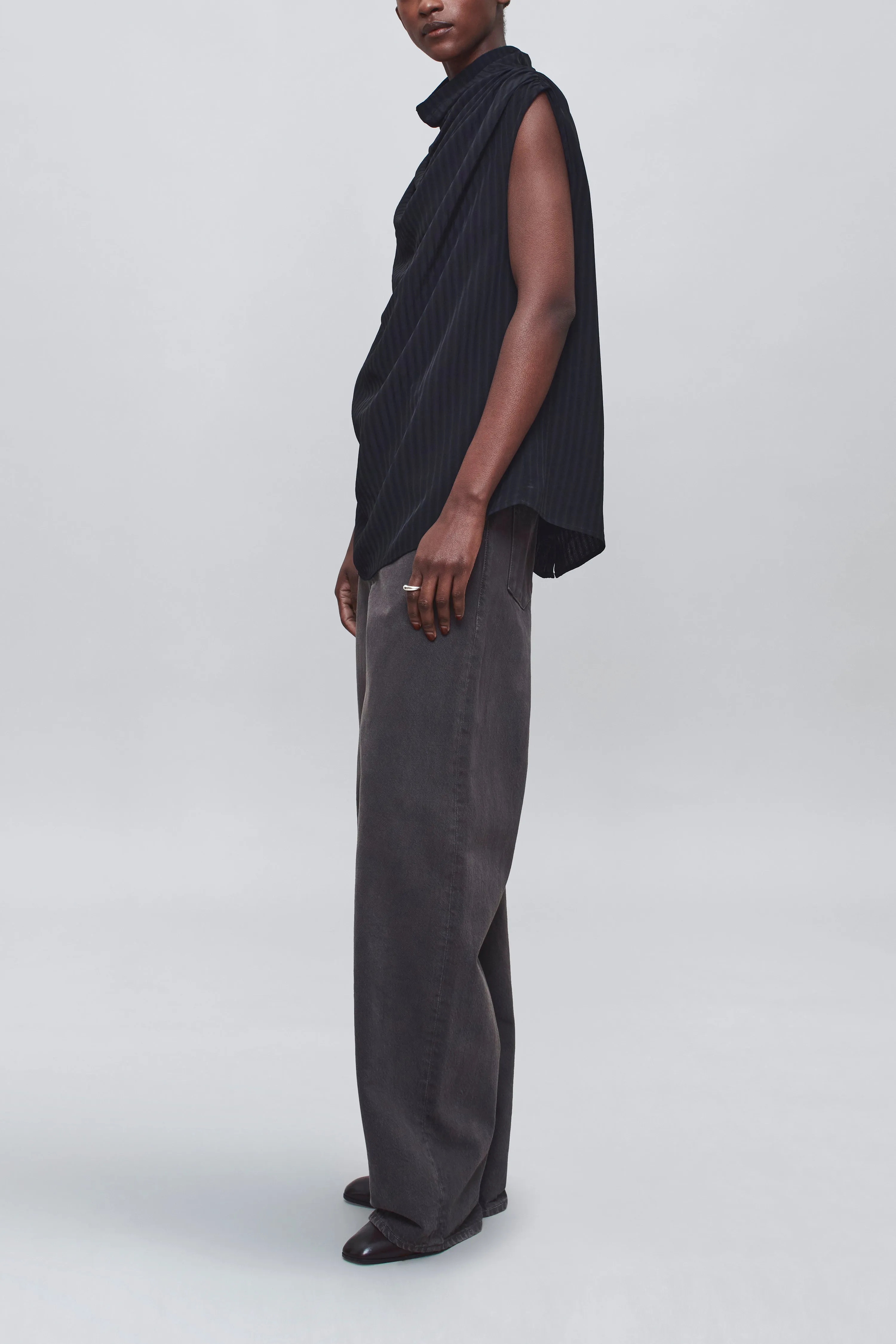 Penny Draped Top in Striped Viscose sold by Kall Meyer product image thumbnail 3