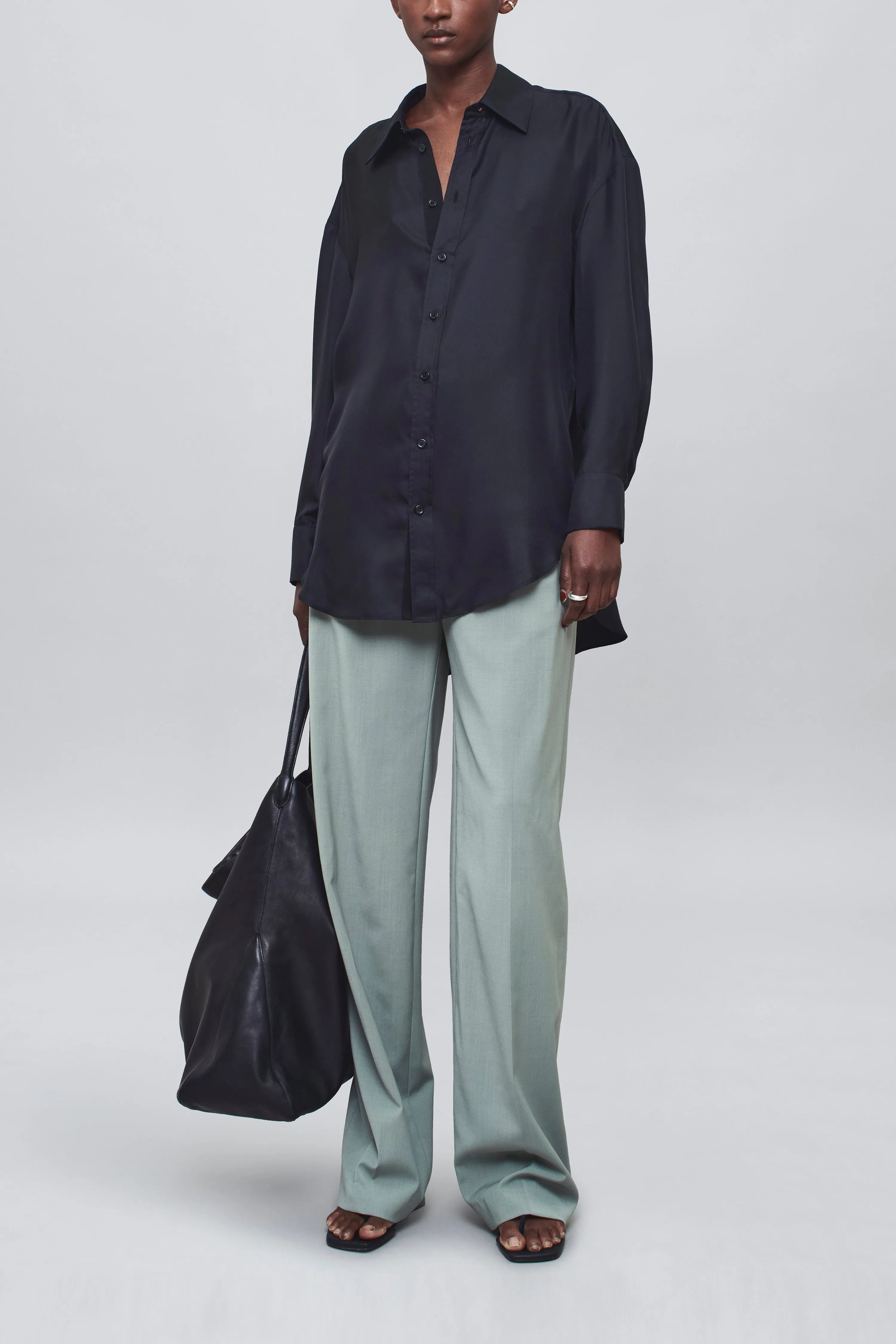 Dani Button Down in Silk Twill sold by Kall Meyer product image thumbnail 2