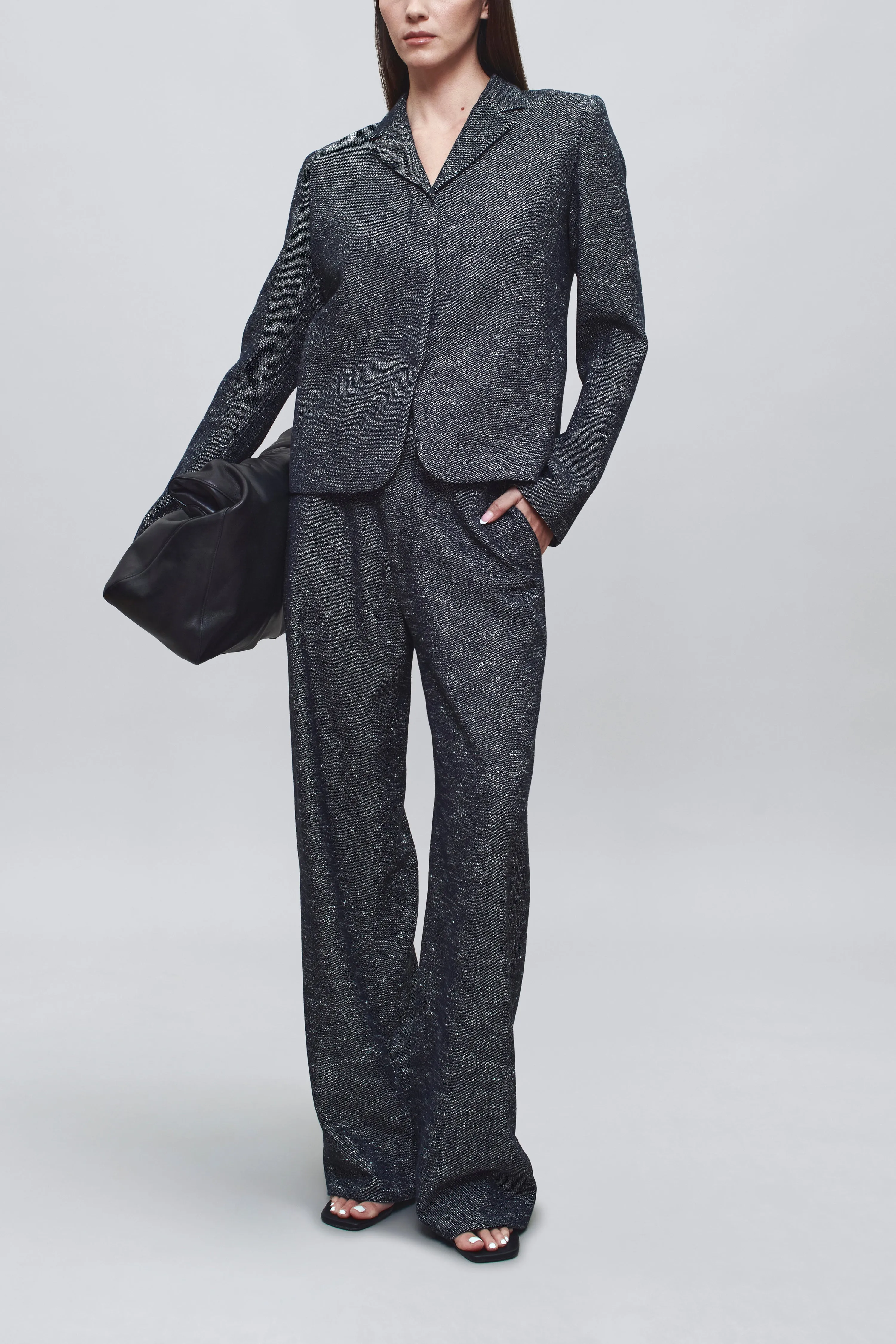 Iman Shrunken Blazer in Pepper Tweed sold by Kall Meyer product image thumbnail 2