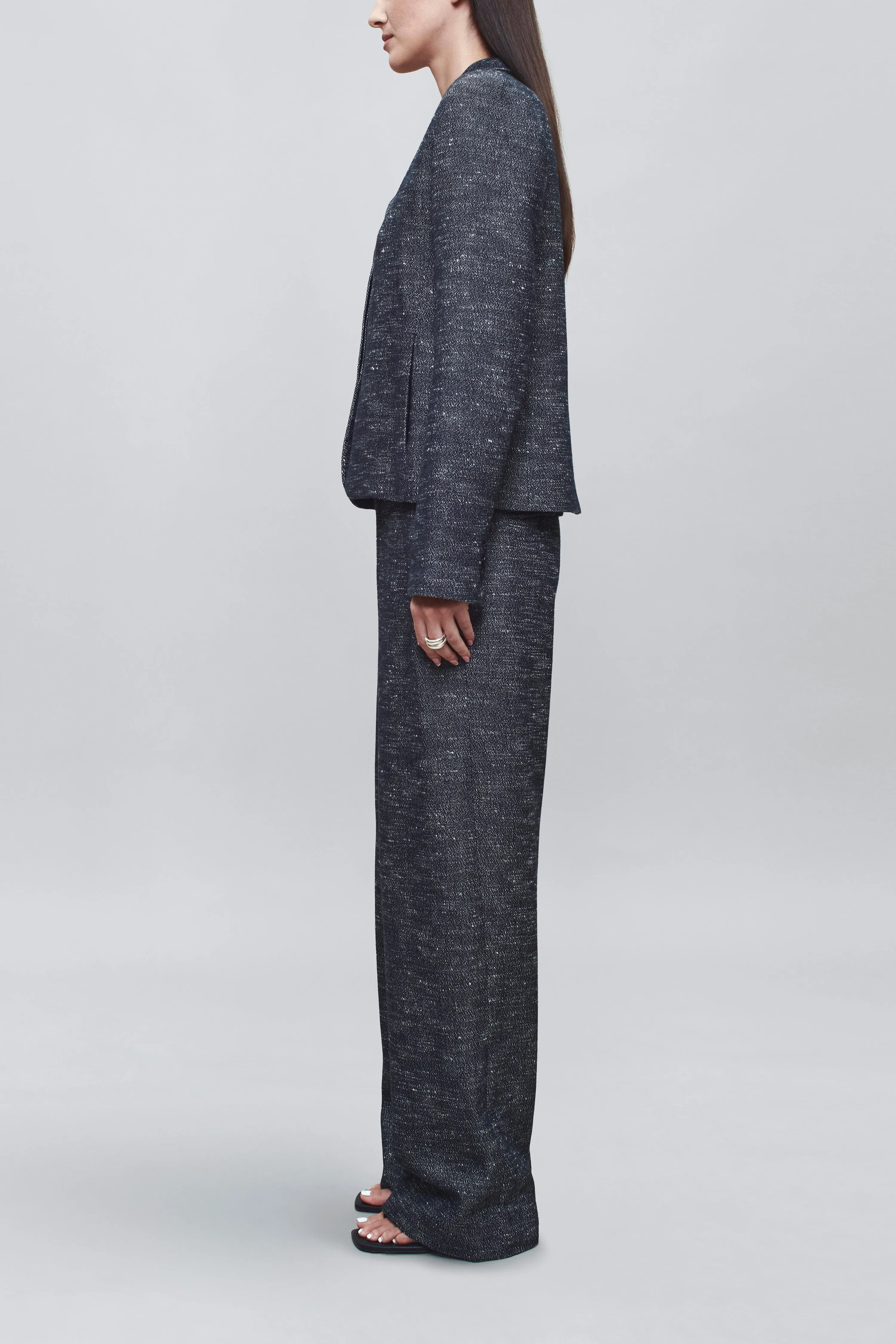 Iman Shrunken Blazer in Pepper Tweed sold by Kall Meyer product image thumbnail 3