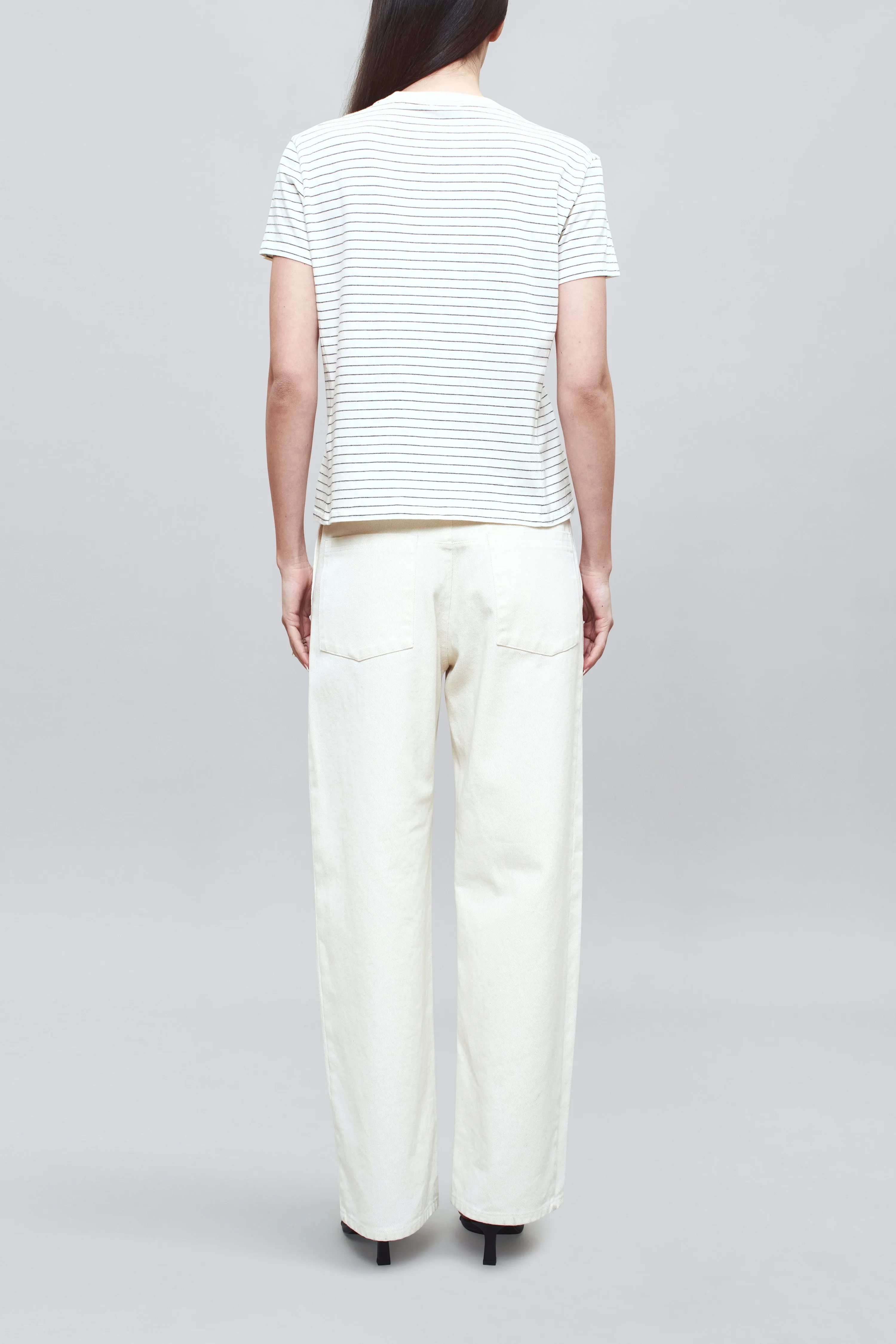 Kenzie T-Shirt in Ivory & Heather Multi Stripe sold by Kall Meyer product image thumbnail 3