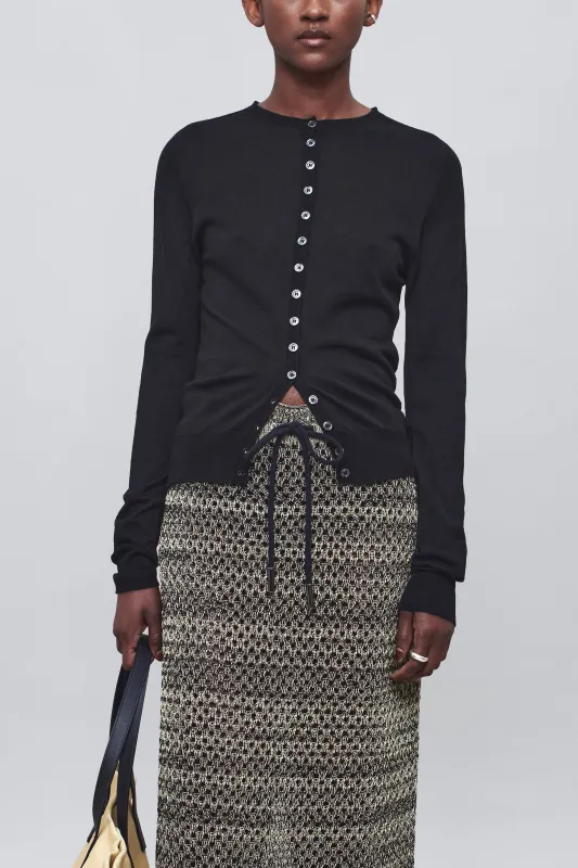 Crosby Seamless Cardigan in Superfine Merino made by Kall Meyer