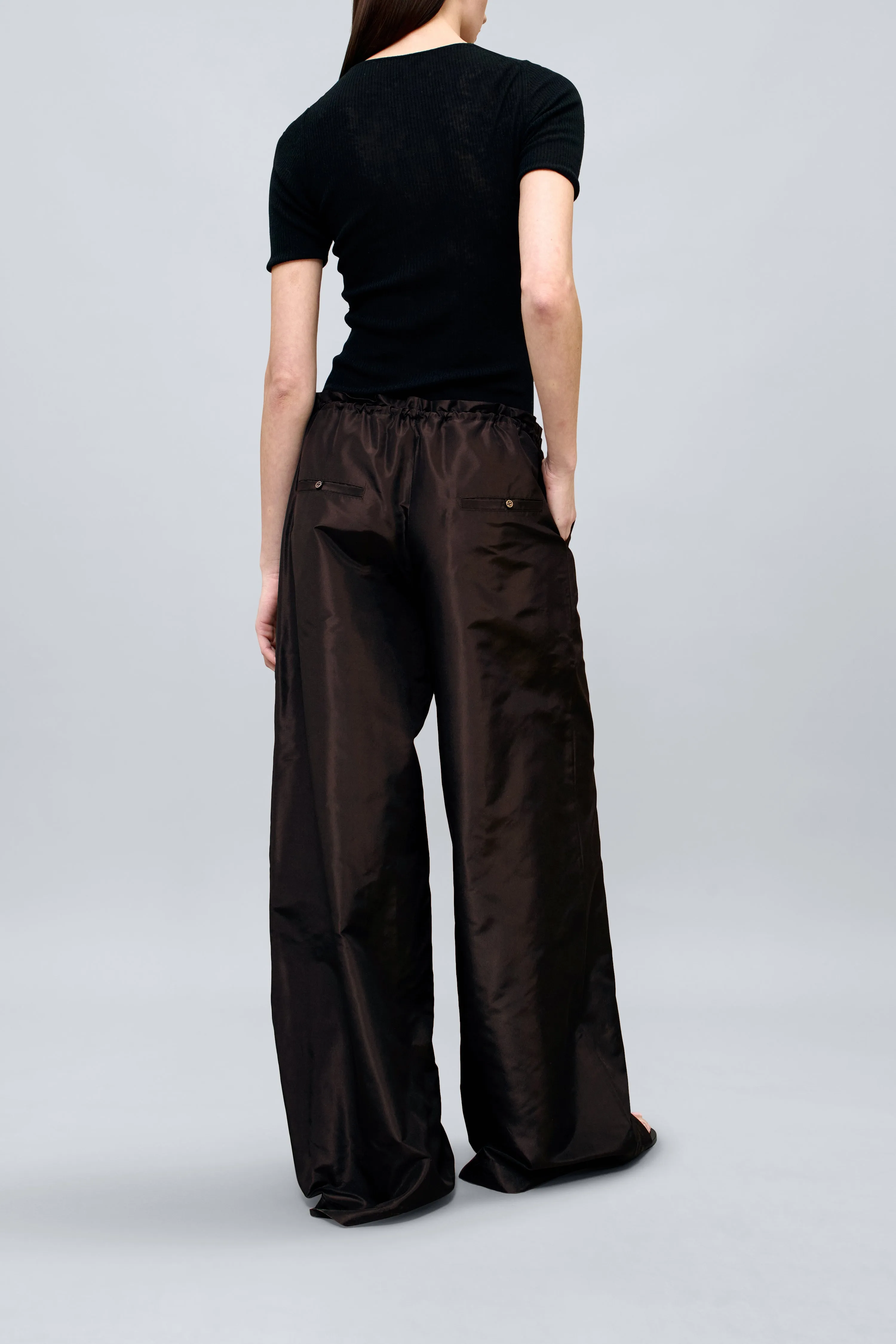Wesley Drawstring Pant in Silk Taffeta sold by Kall Meyer product image thumbnail 2