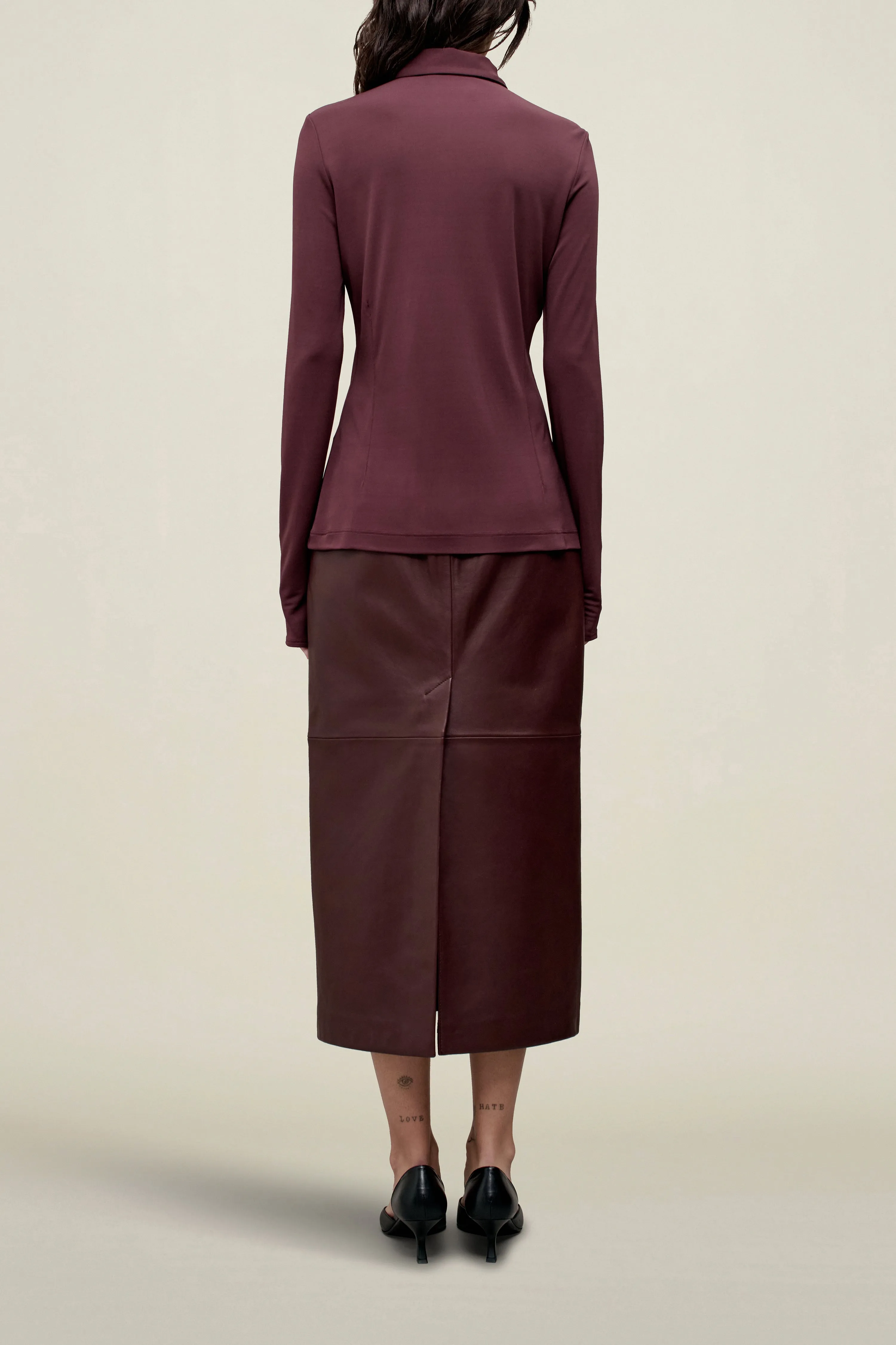 Frankie Button Down in Matte Jersey sold by Kall Meyer product image thumbnail 5