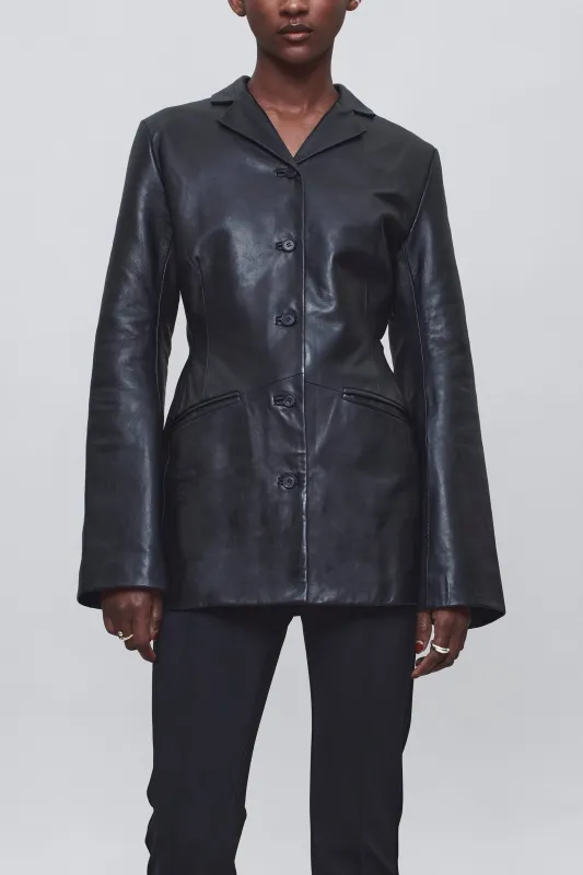 Benny Longline Blazer in Lambskin made by Kall Meyer
