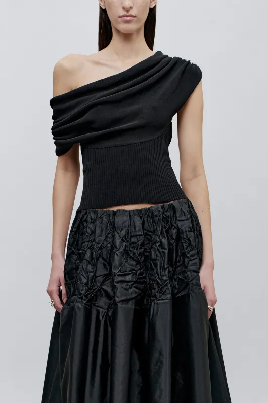 Meeka Cowl Neck Tank in Cotton Nylon made by Kall Meyer