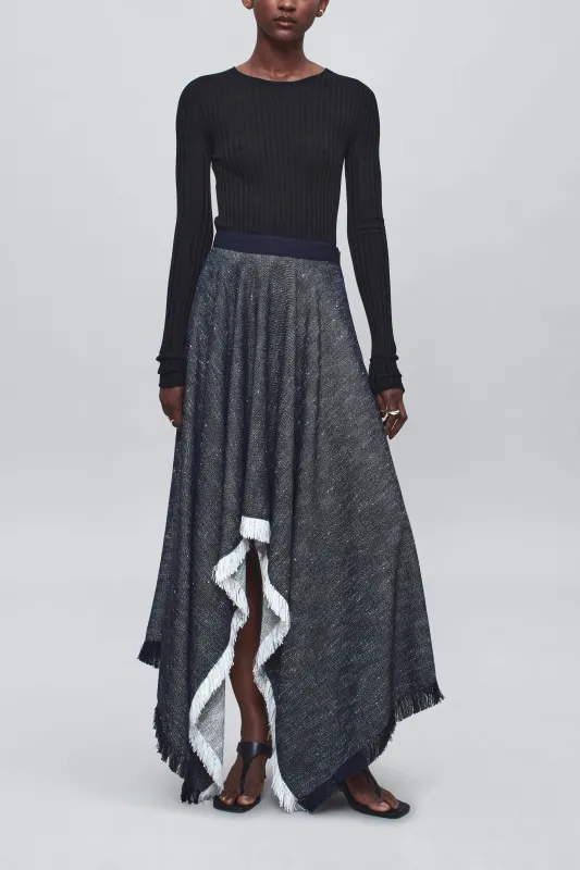 Felicity Cascade Skirt in Pepper Tweed made by Kall Meyer