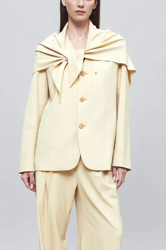 Jamie Scarf Blazer in Viscose Crepe made by Kall Meyer