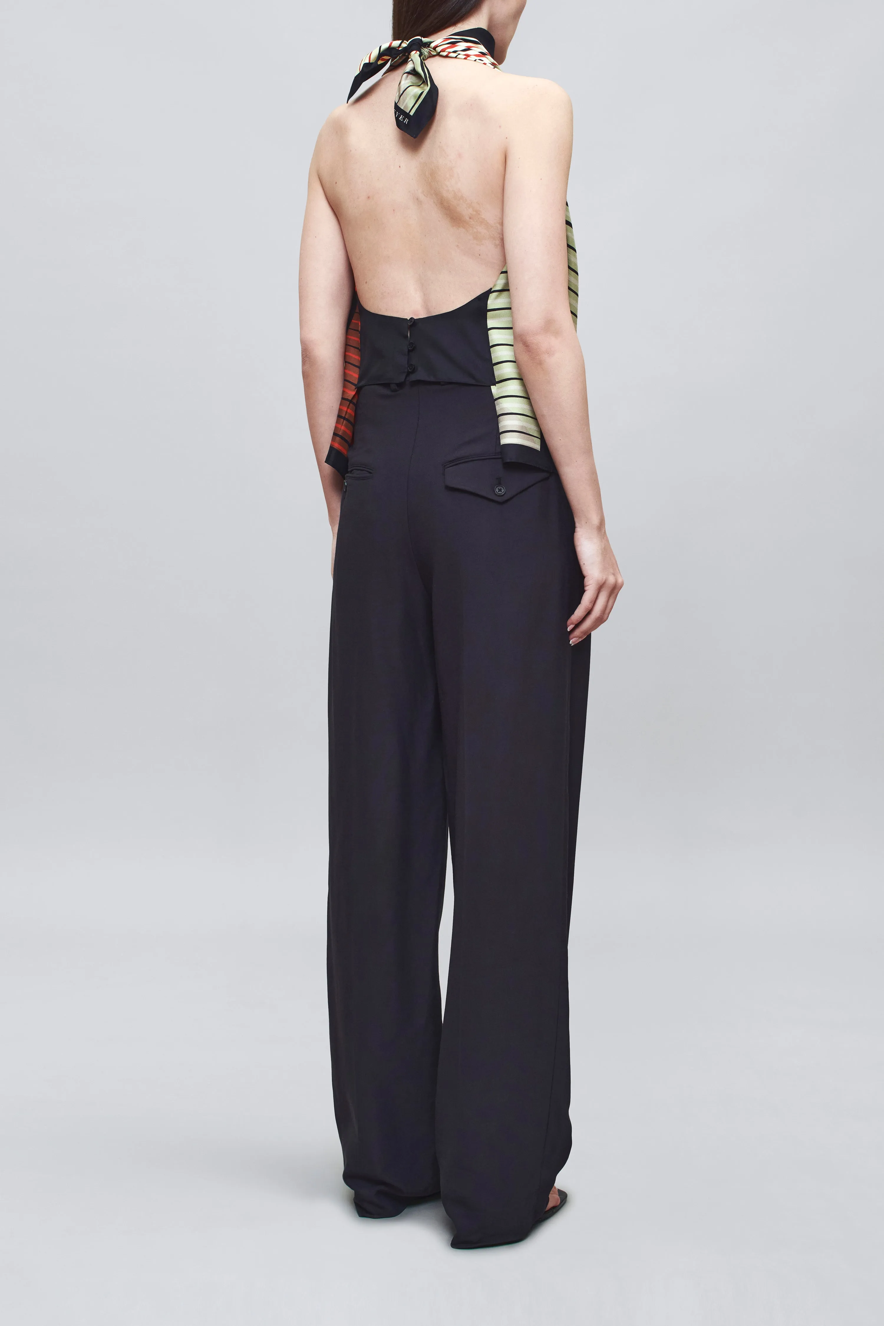 Aiden Pleated Trouser in Stretch Viscose sold by Kall Meyer product image thumbnail 4