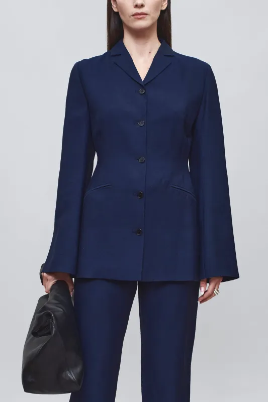 Benny Longline Blazer in Slub Suiting made by Kall Meyer