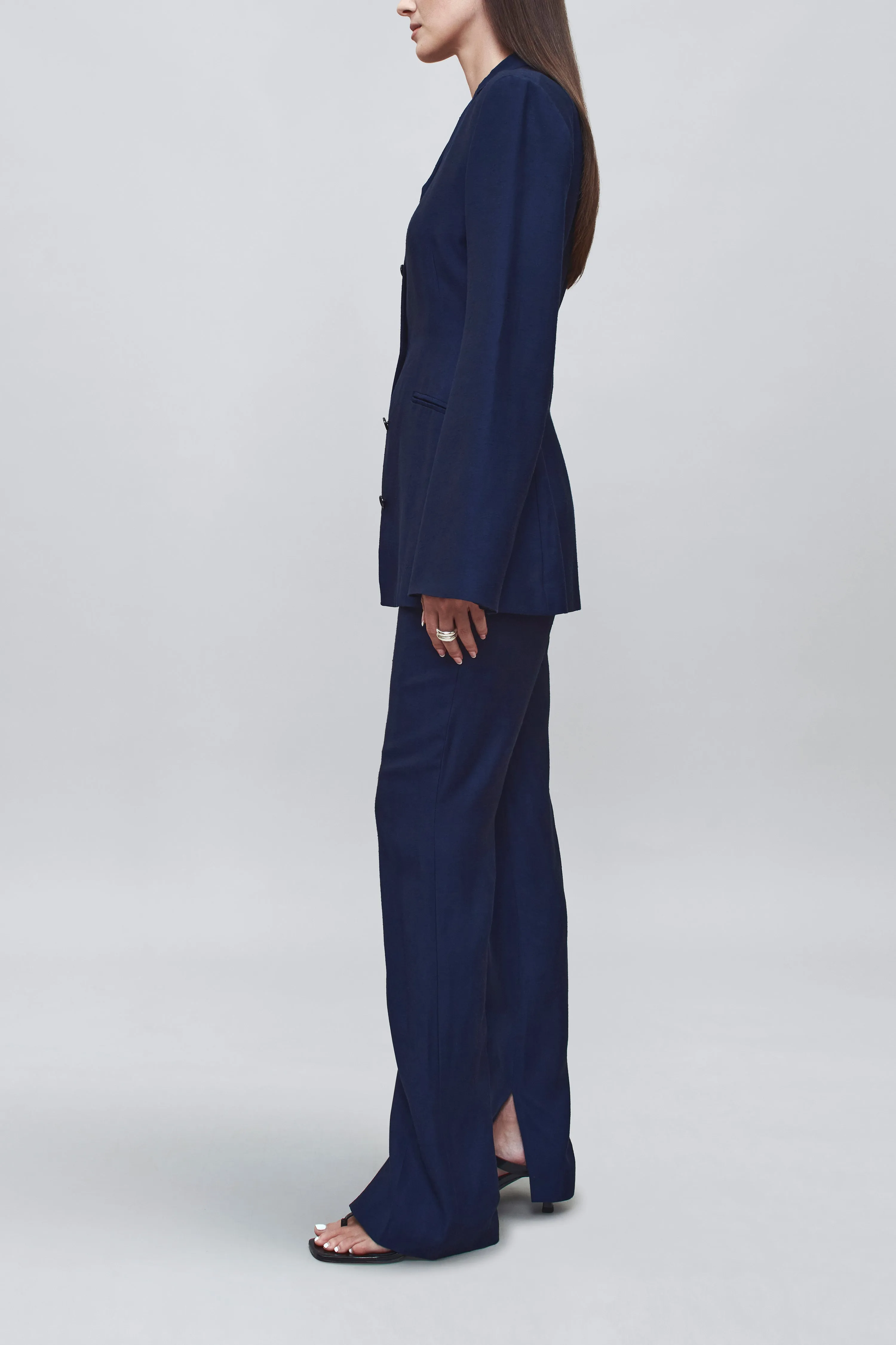 Benny Longline Blazer in Slub Suiting sold by Kall Meyer product image thumbnail 4