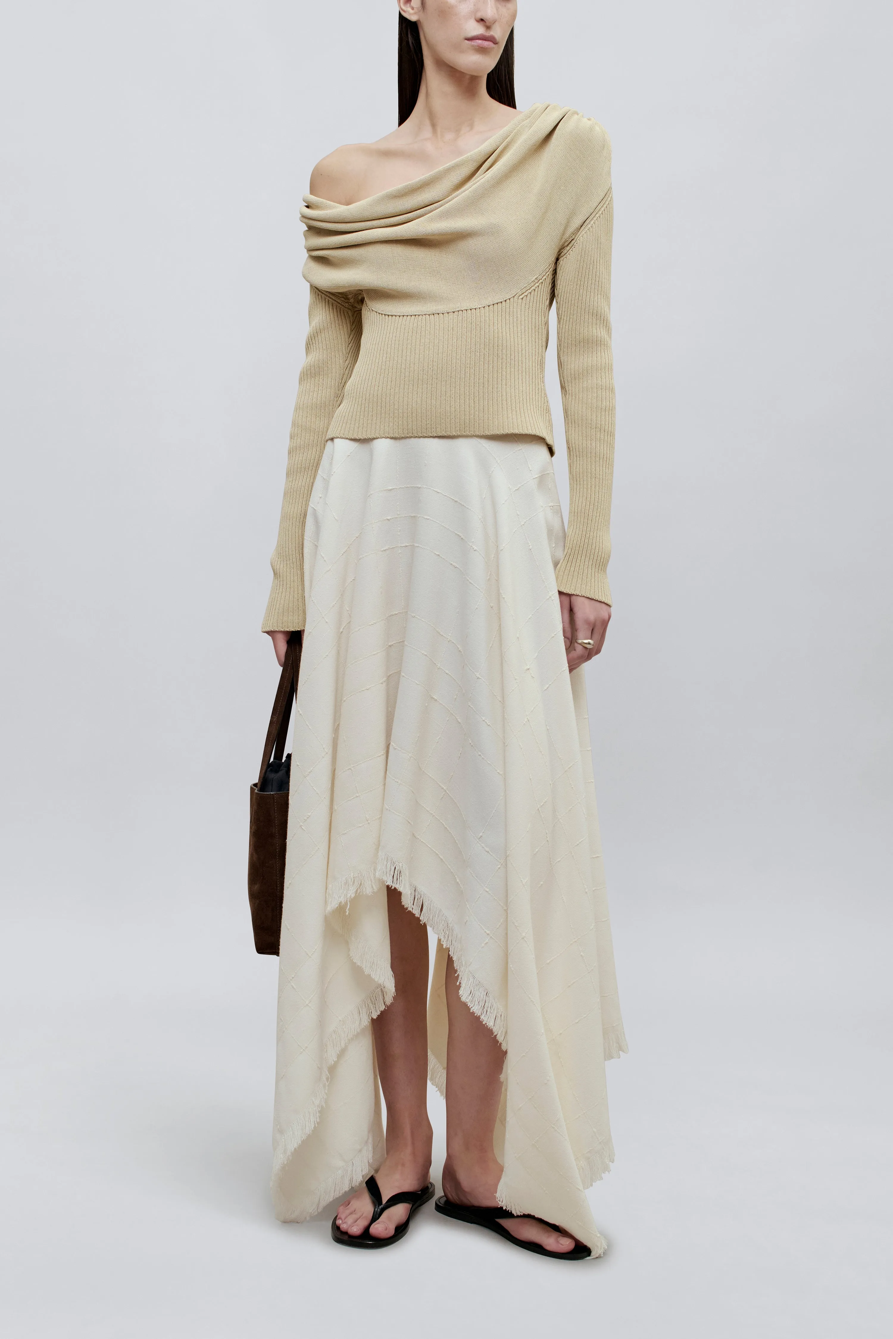 Felicity Cascade Skirt in Boucle Grid sold by Kall Meyer