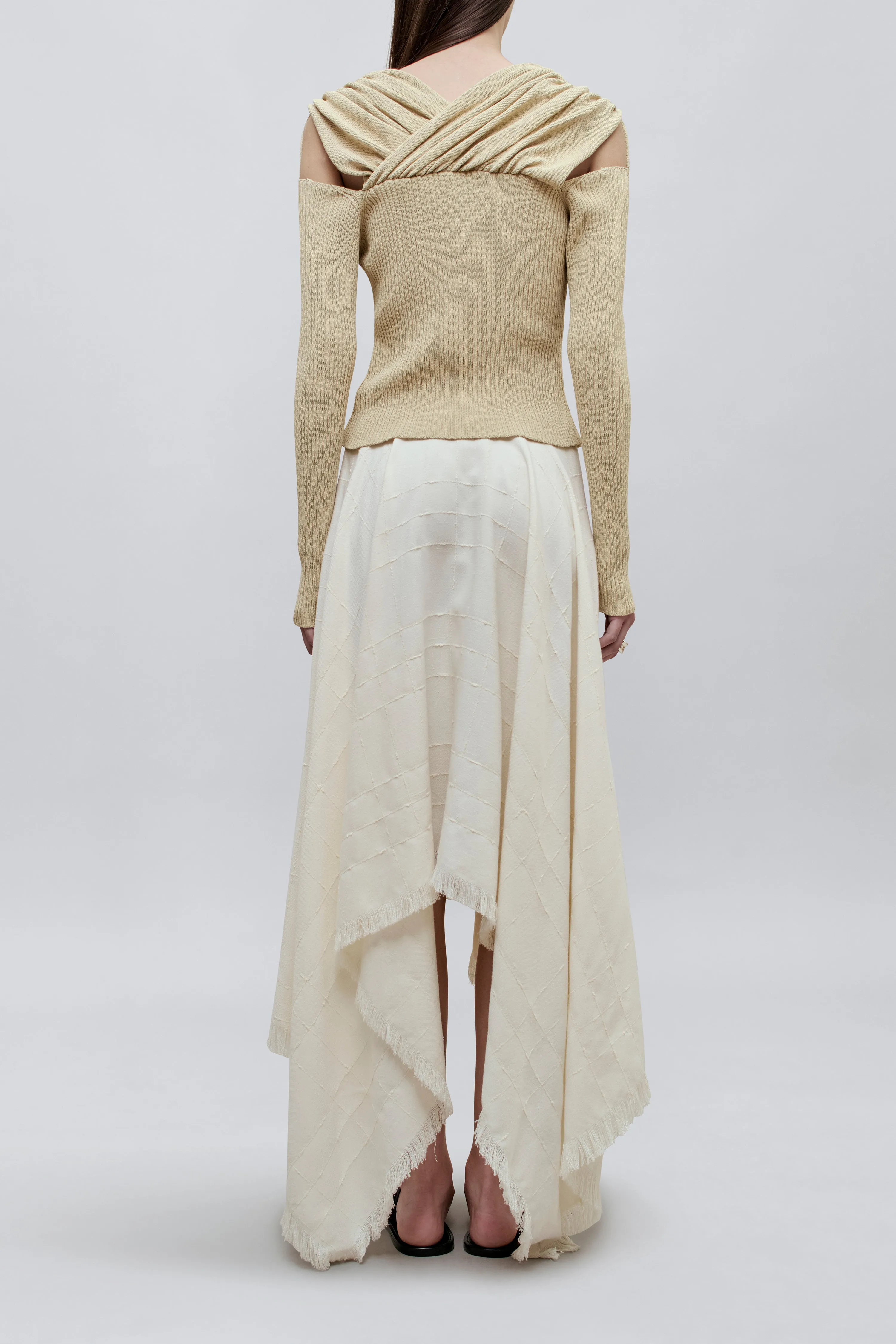 Felicity Cascade Skirt in Boucle Grid sold by Kall Meyer product image thumbnail 4