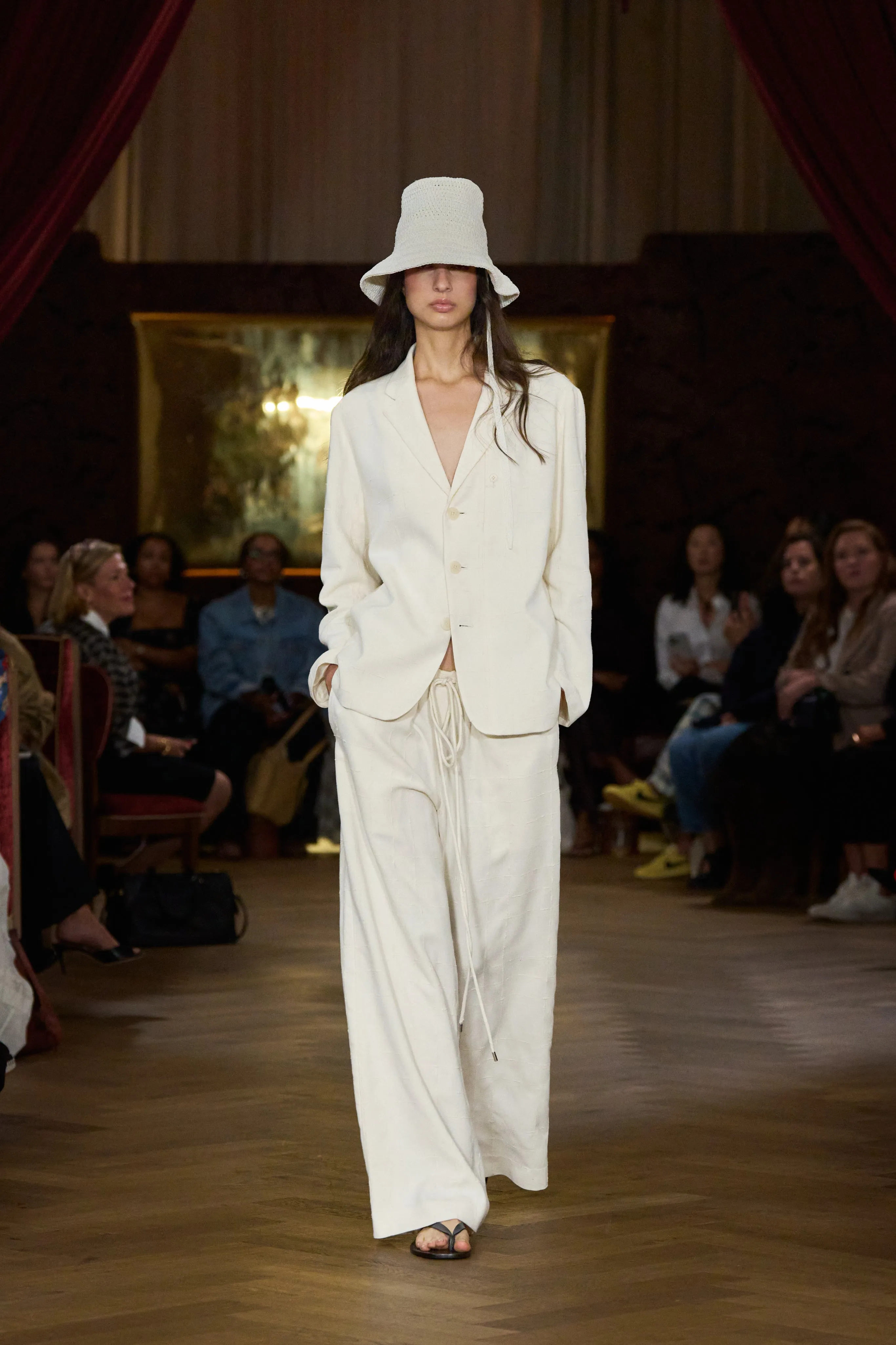Wesley Drawstring Pant in Boucle Grid sold by Kall Meyer product image thumbnail 5