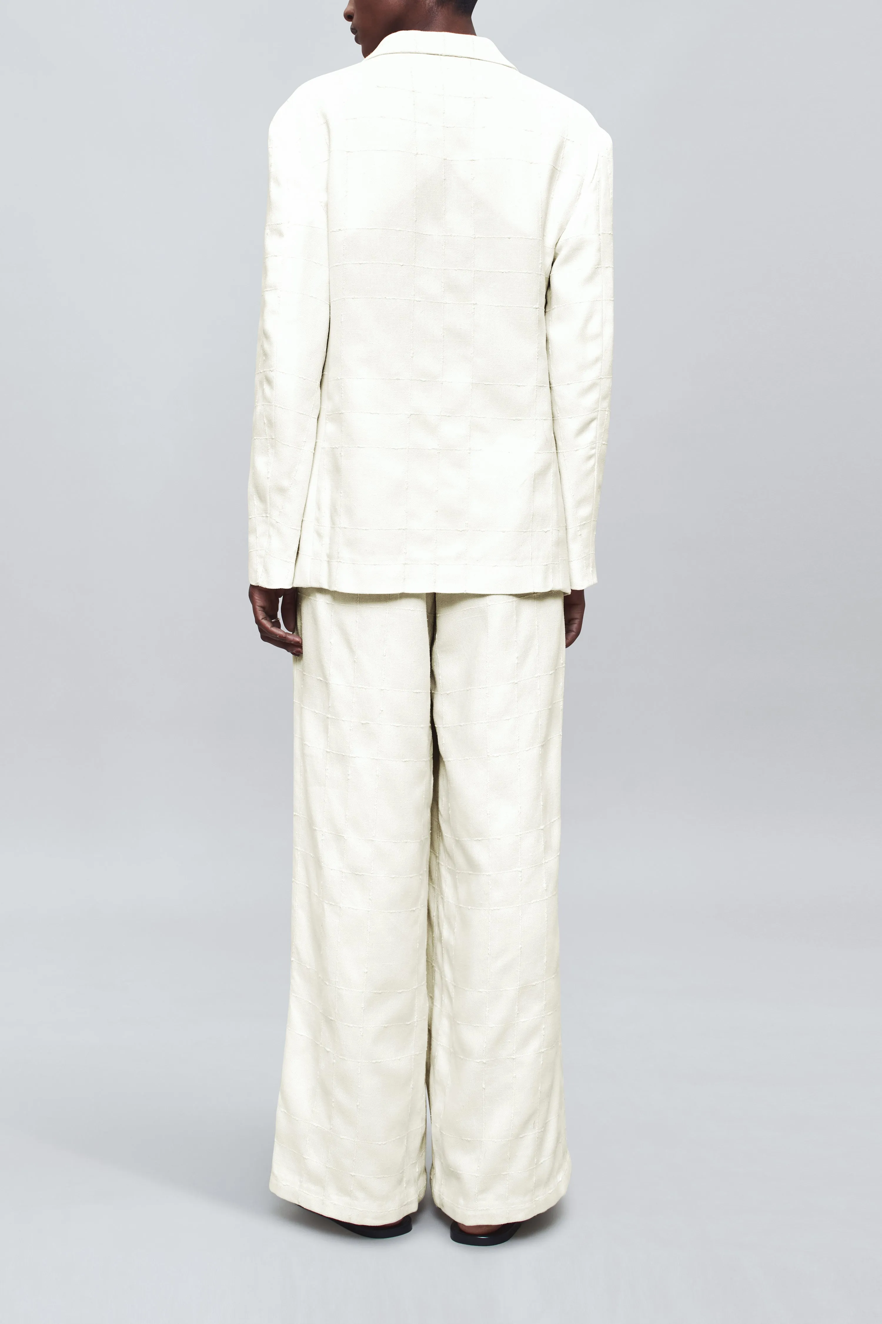 Wesley Drawstring Pant in Boucle Grid sold by Kall Meyer product image thumbnail 4