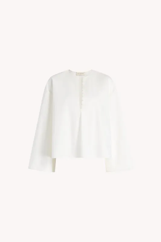 Marguerite Blouse in Starched Poplin made by Kall Meyer