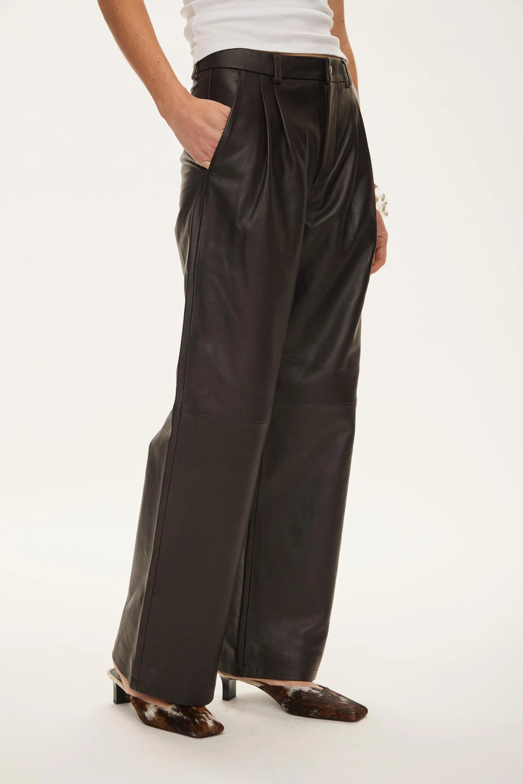 Roy Leather Trousers sold by oval square product image thumbnail 4