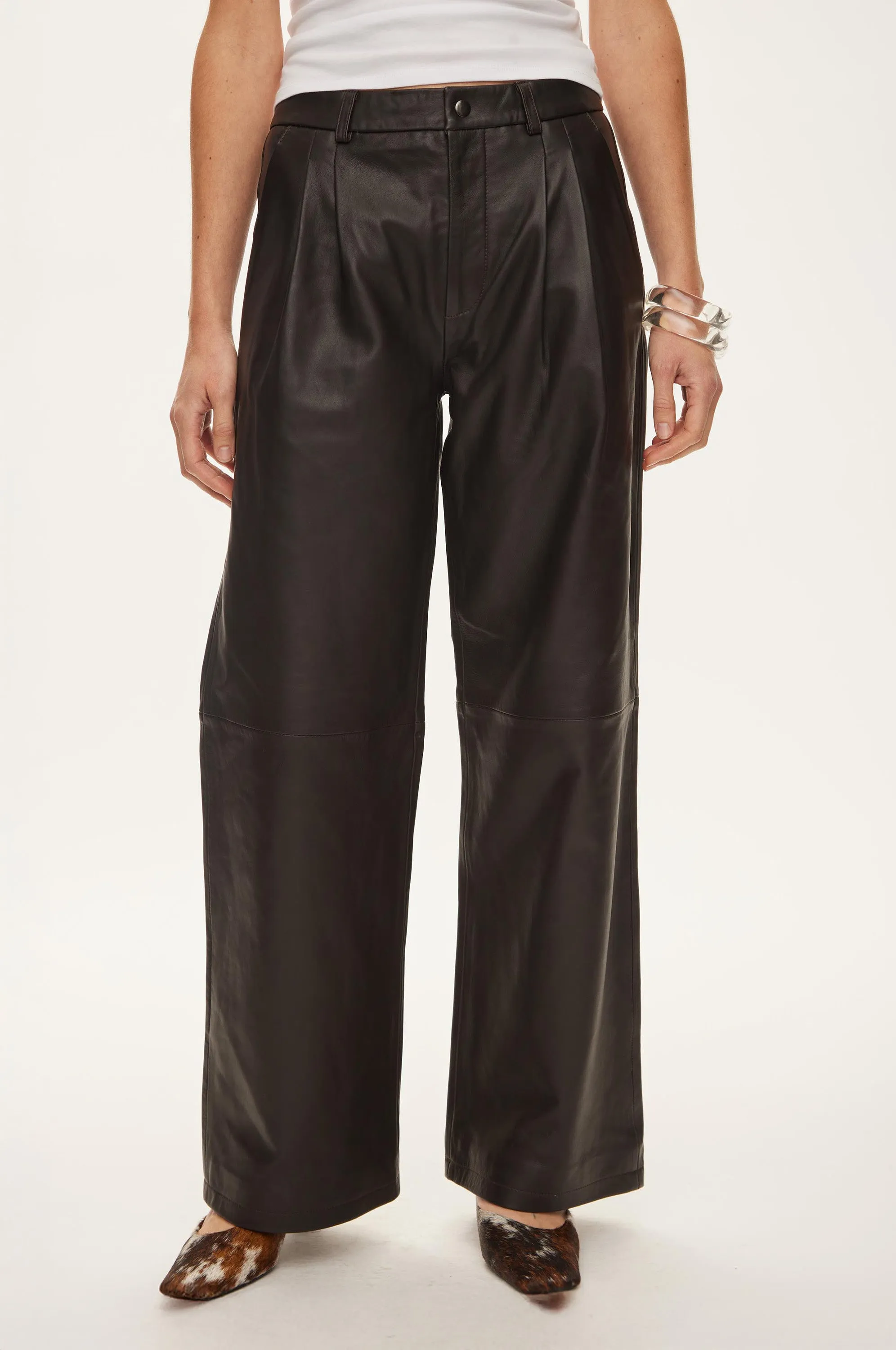 Roy Leather Trousers sold by oval square product image thumbnail 3