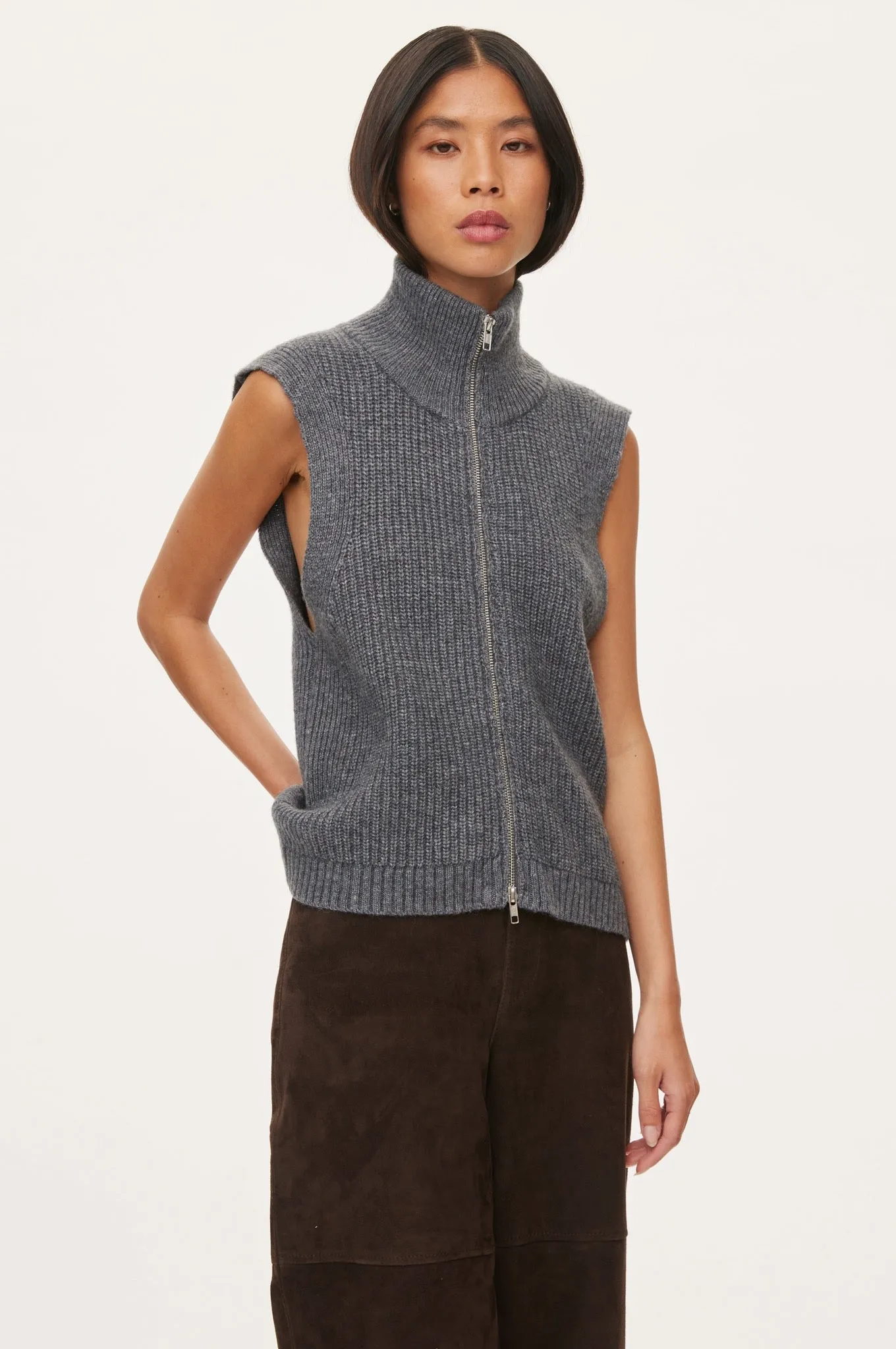 Fave Knit Zip Vest sold by oval square product image thumbnail 3