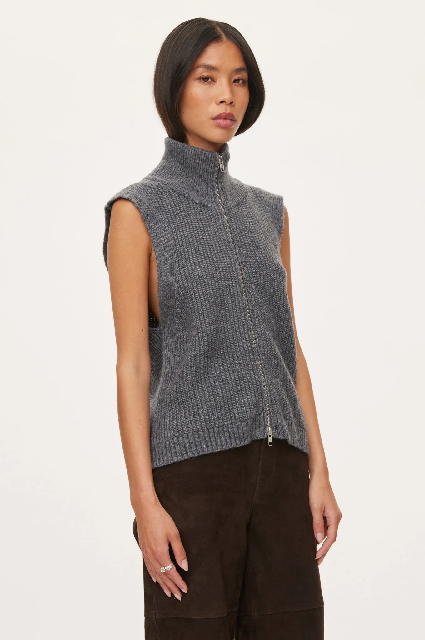 Fave Knit Zip Vest sold by oval square product image thumbnail 4