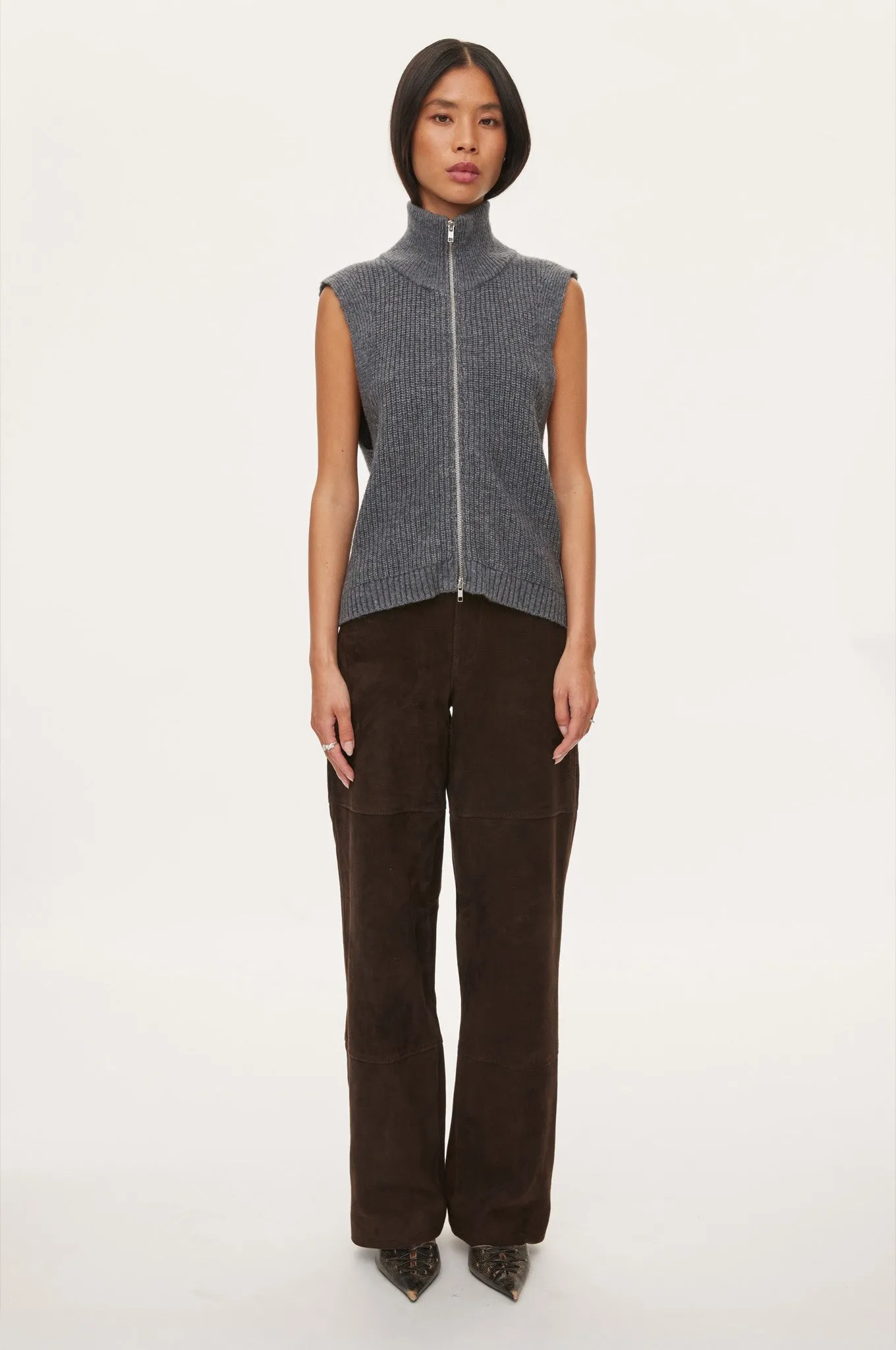 Fave Knit Zip Vest sold by oval square