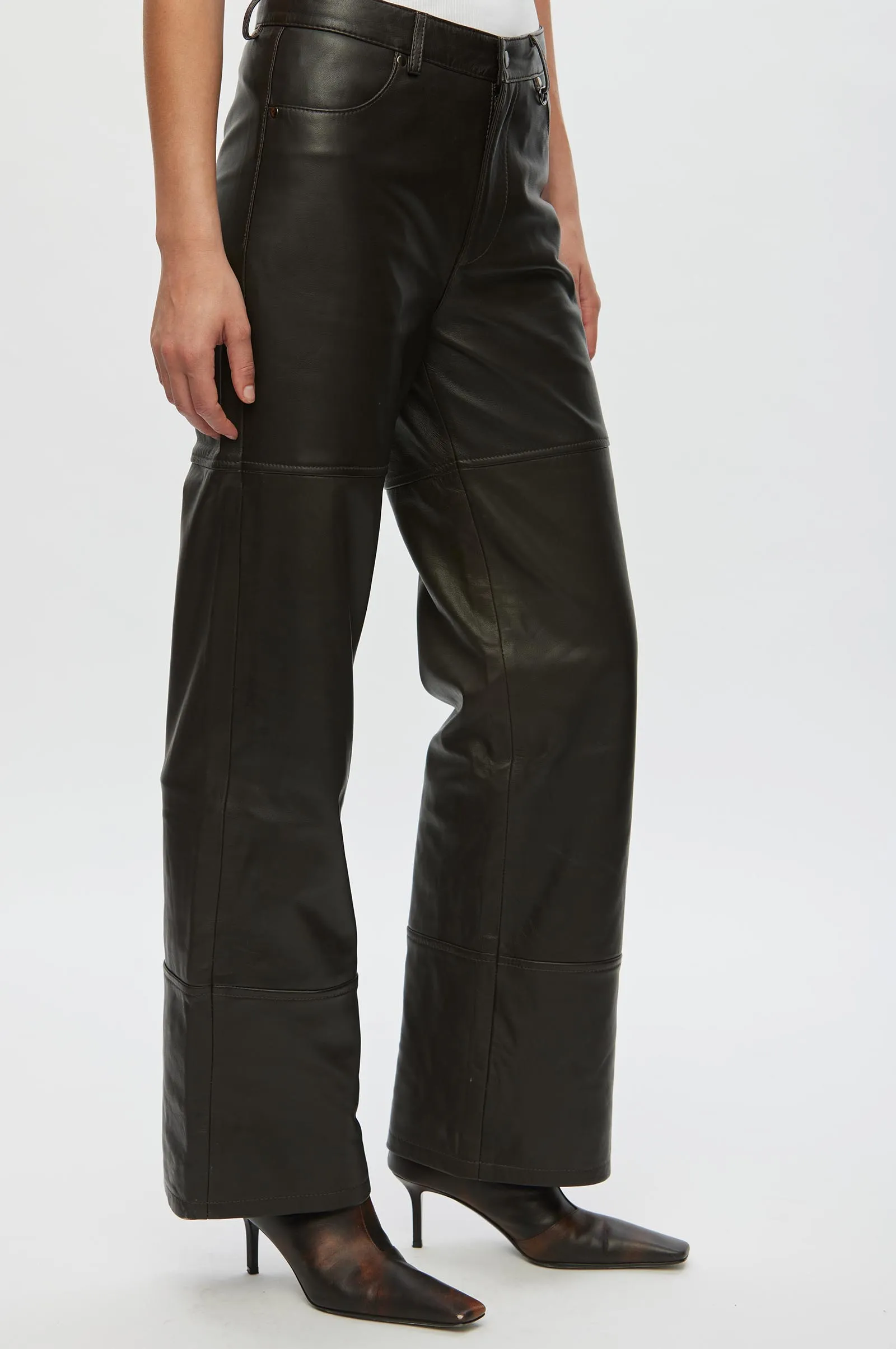 Time Leather Trousers sold by oval square product image thumbnail 3
