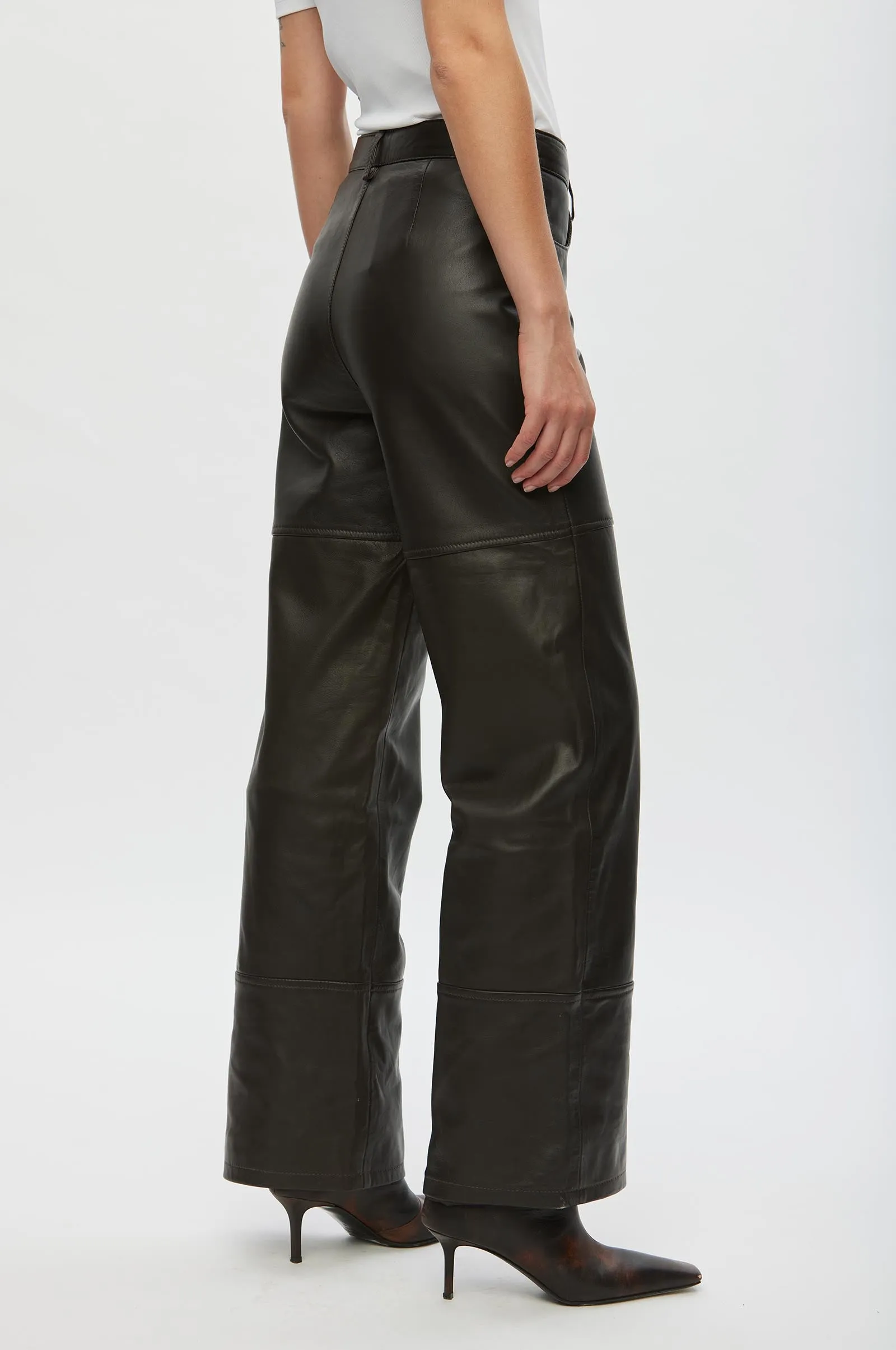 Time Leather Trousers sold by oval square product image thumbnail 4