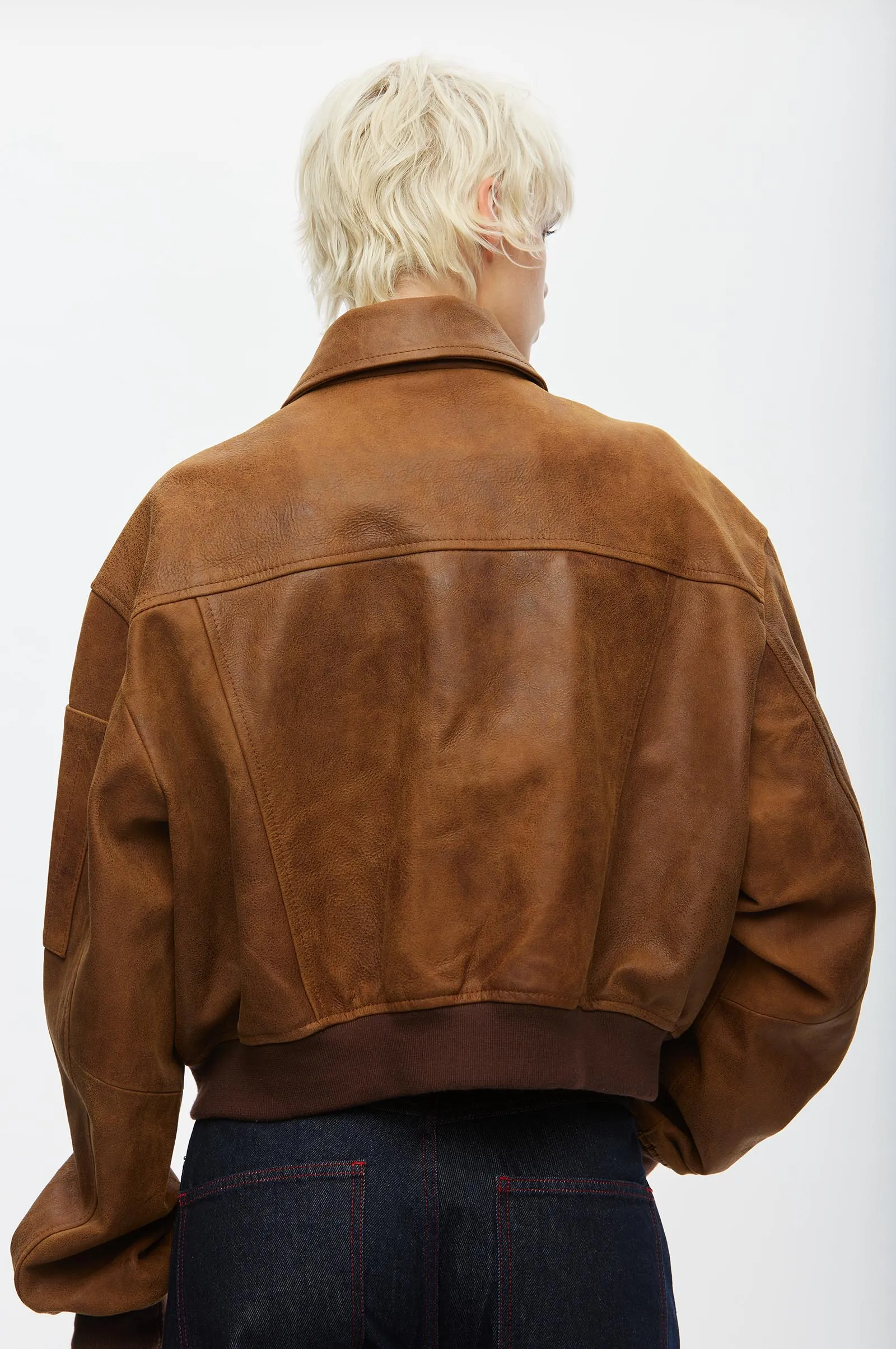 Rocky Leather Bomber sold by oval square product image thumbnail 4
