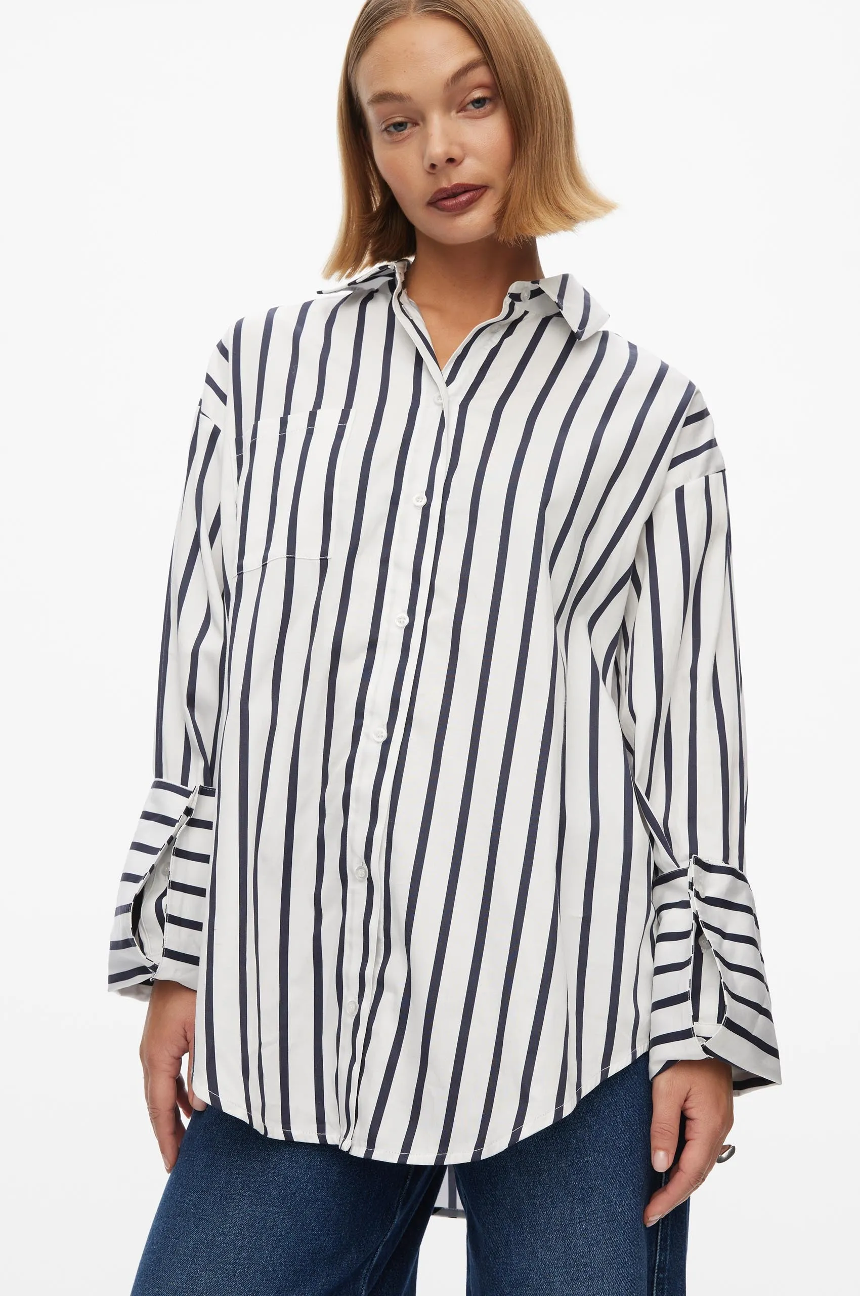 Daily Striped Oversized Shirt sold by oval square product image thumbnail 3